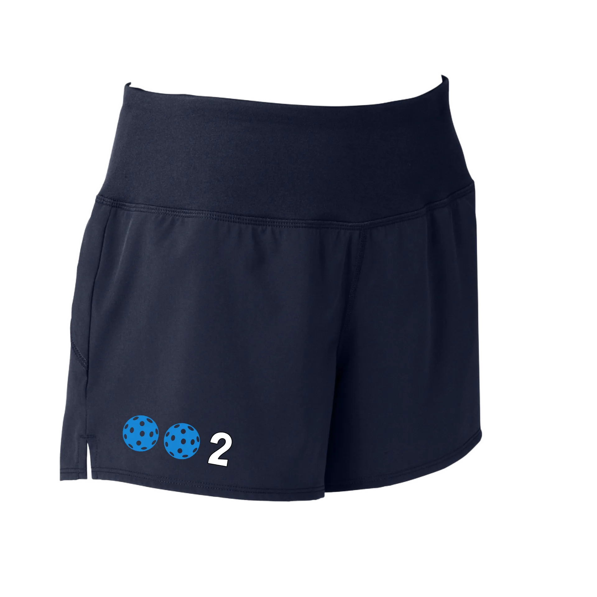 002 With Pickleballs (Colors Cyan Orange Purple Rainbow) | Women's Pickleball Shorts