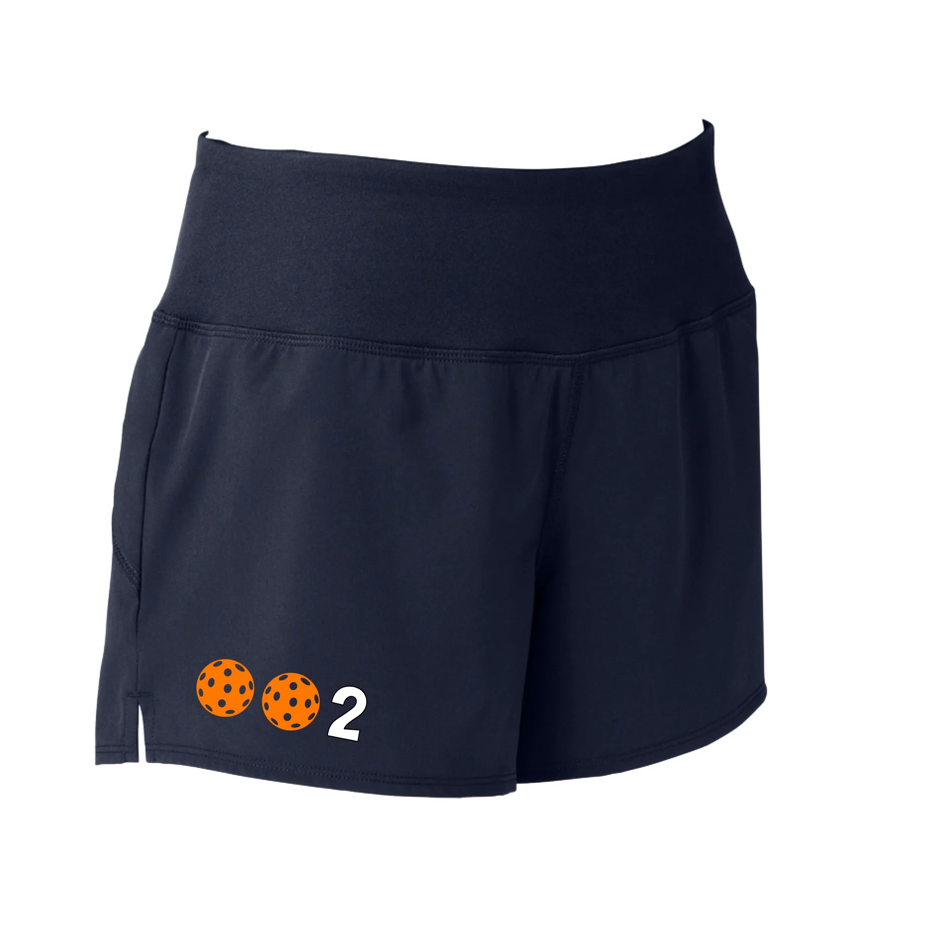 002 With Pickleballs (Colors Cyan Orange Purple Rainbow) | Women's Pickleball Shorts