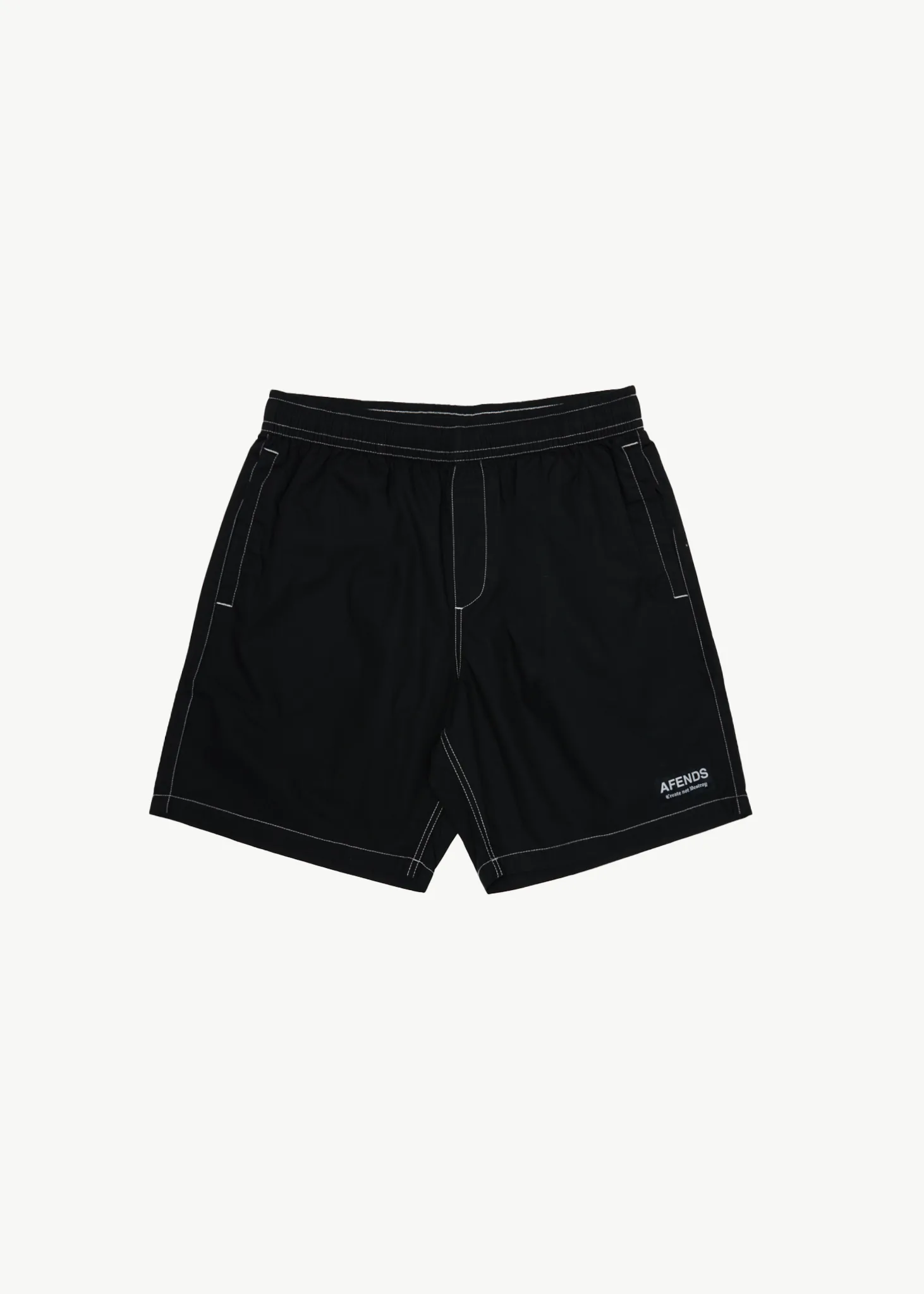 AFENDS Mens The Dopamine - Swim Short 18 Inch - Black