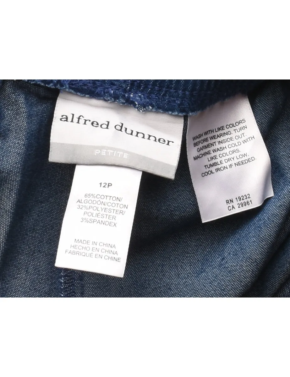 Alfred Dunner Denim Dark Wash Straight-Fit Trousers - W31 L30