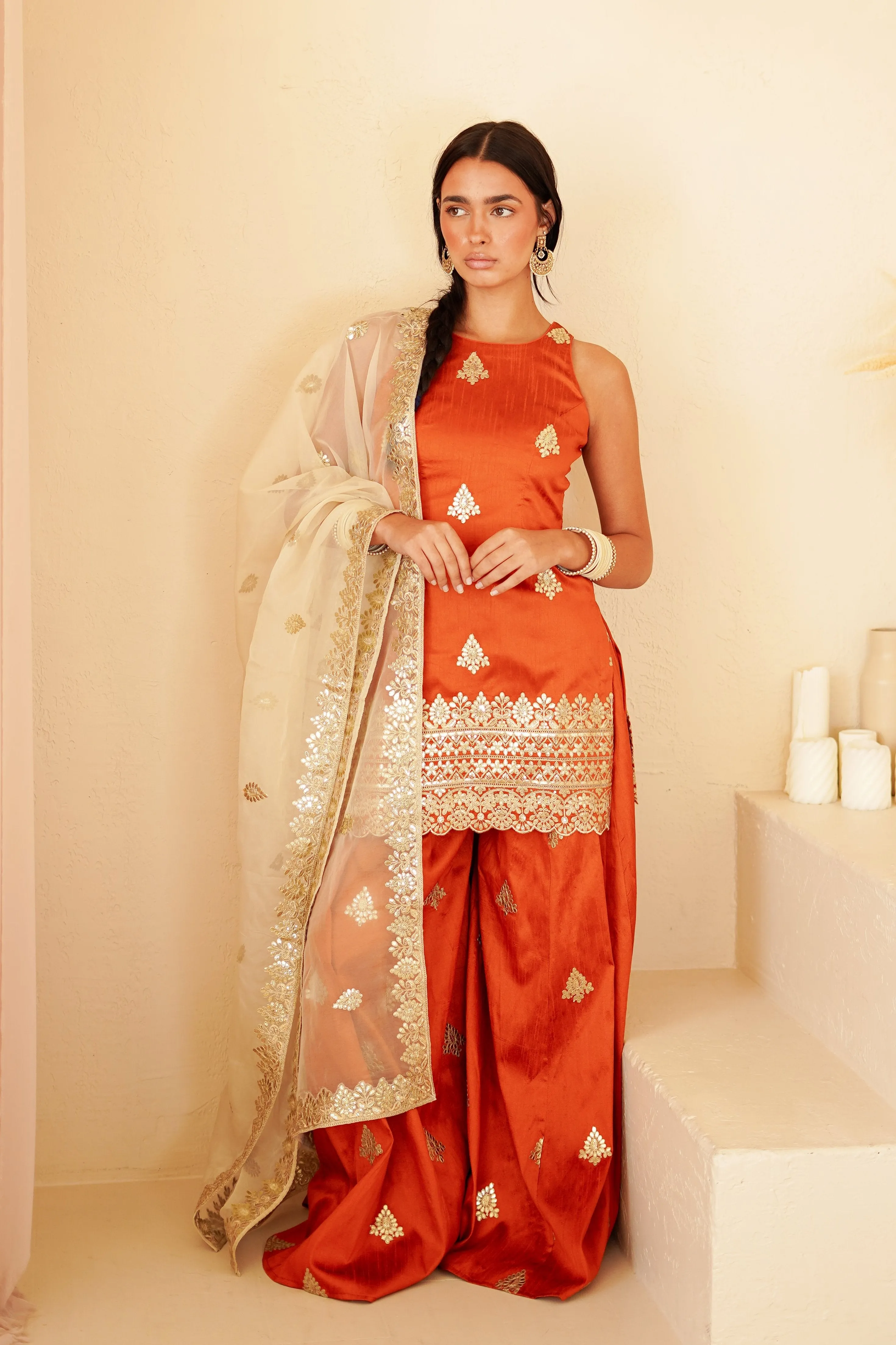 Amber Harmony Mandala Suit and Dupatta