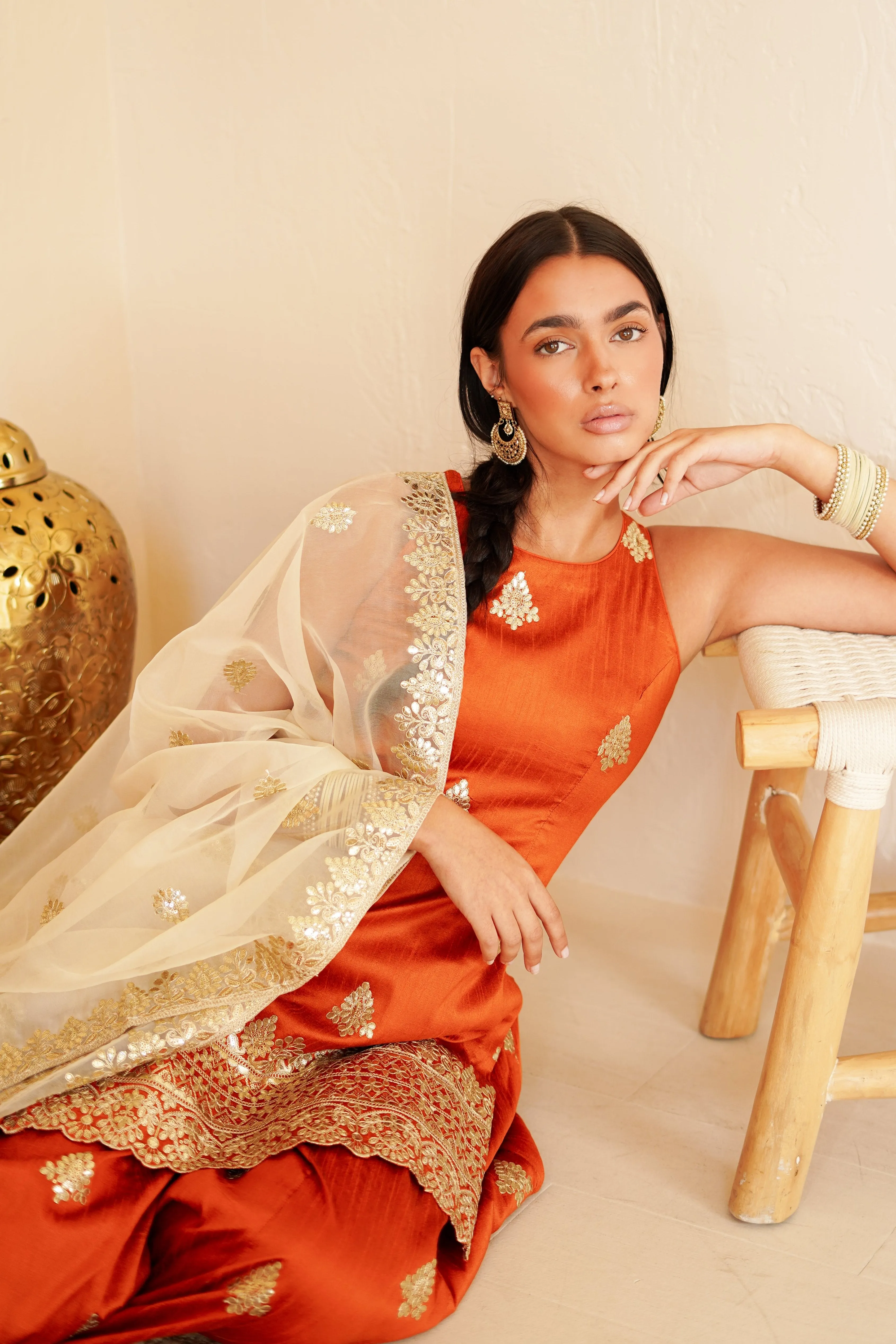 Amber Harmony Mandala Suit and Dupatta