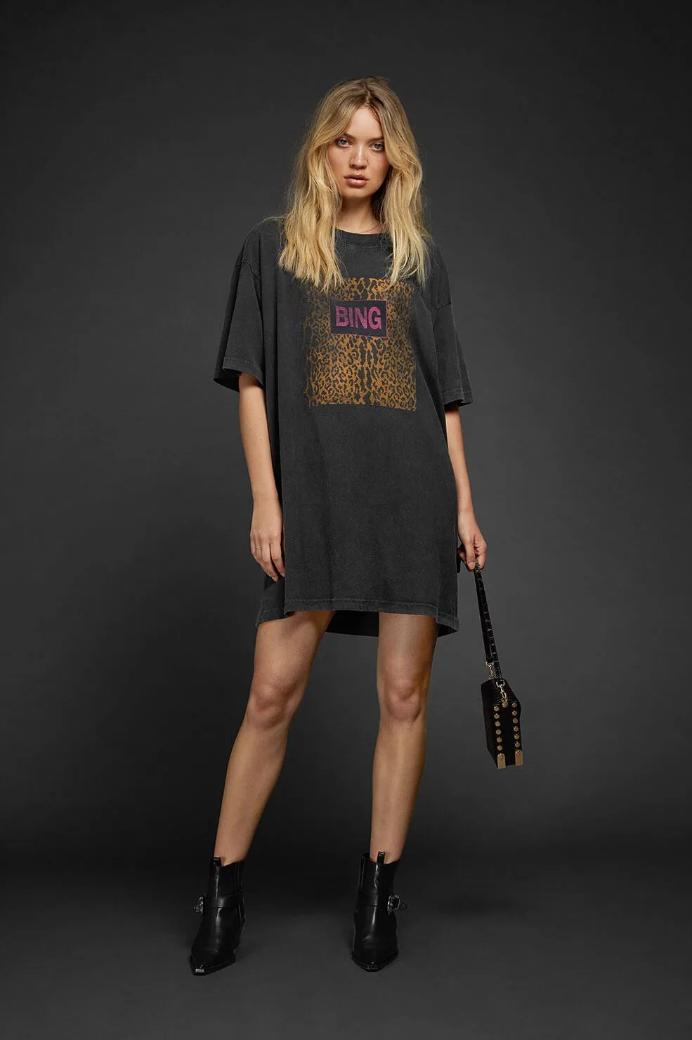 Anine Bing - Harley Tee Dress Charcoal