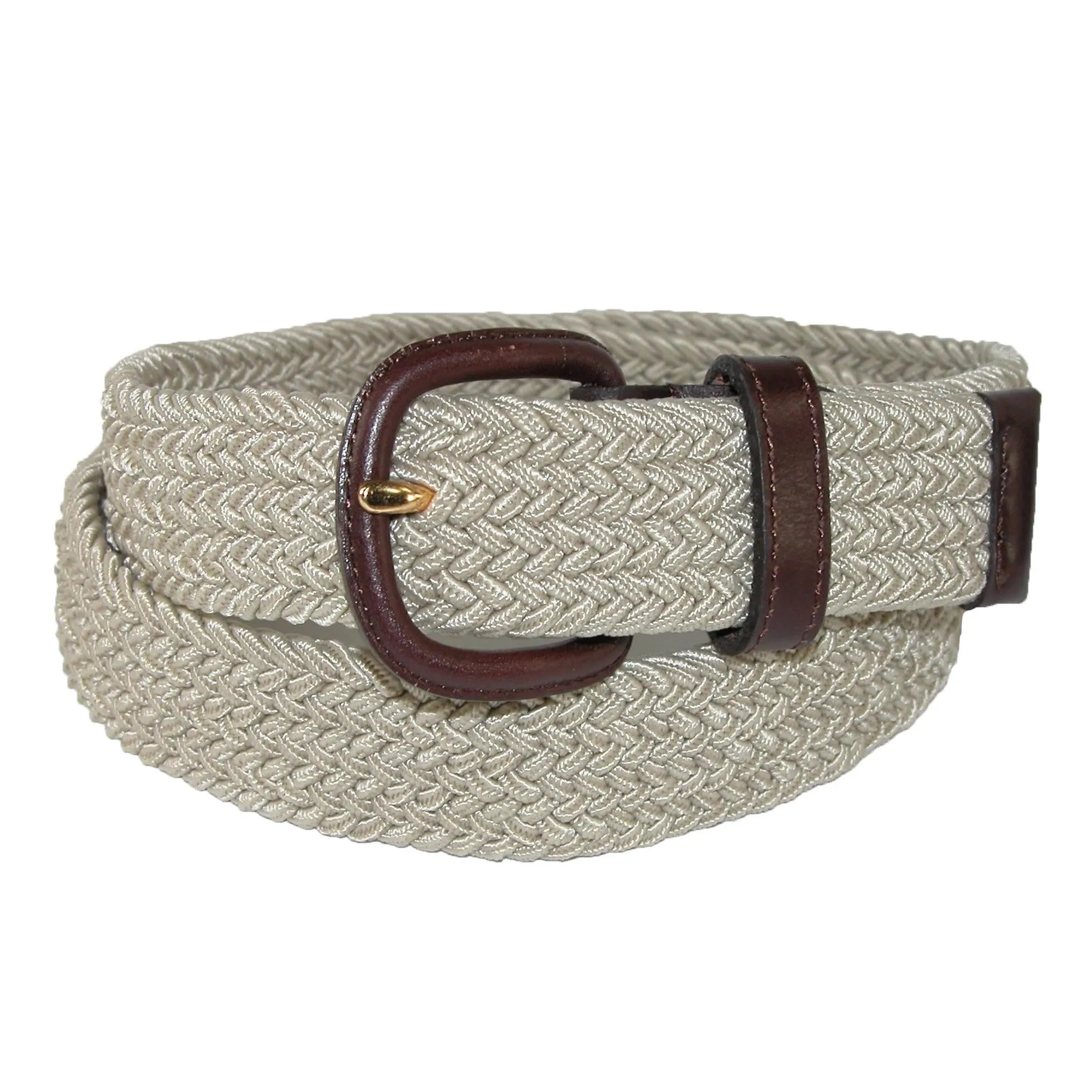 Aquarius Men's Elastic Stretch Belt with Covered Buckle (Big & Tall Available)