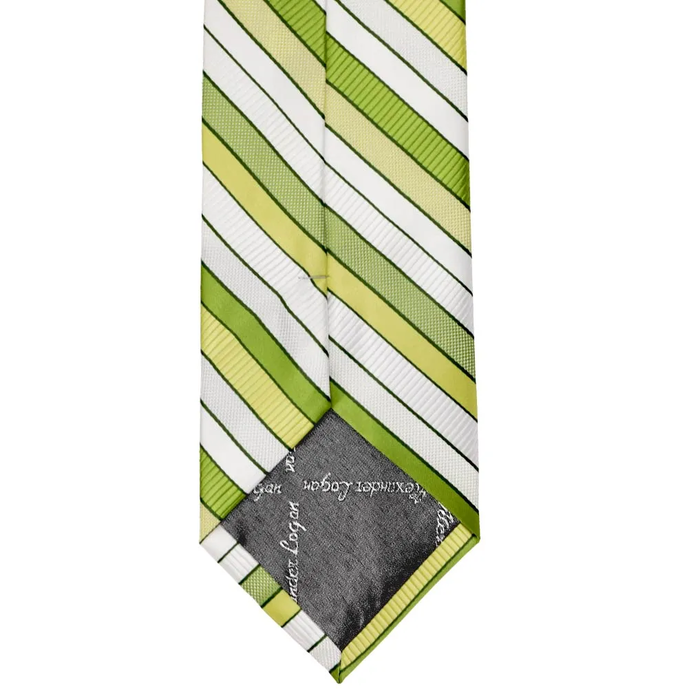 Asparagus Green Douglas Striped Extra Long Necktie