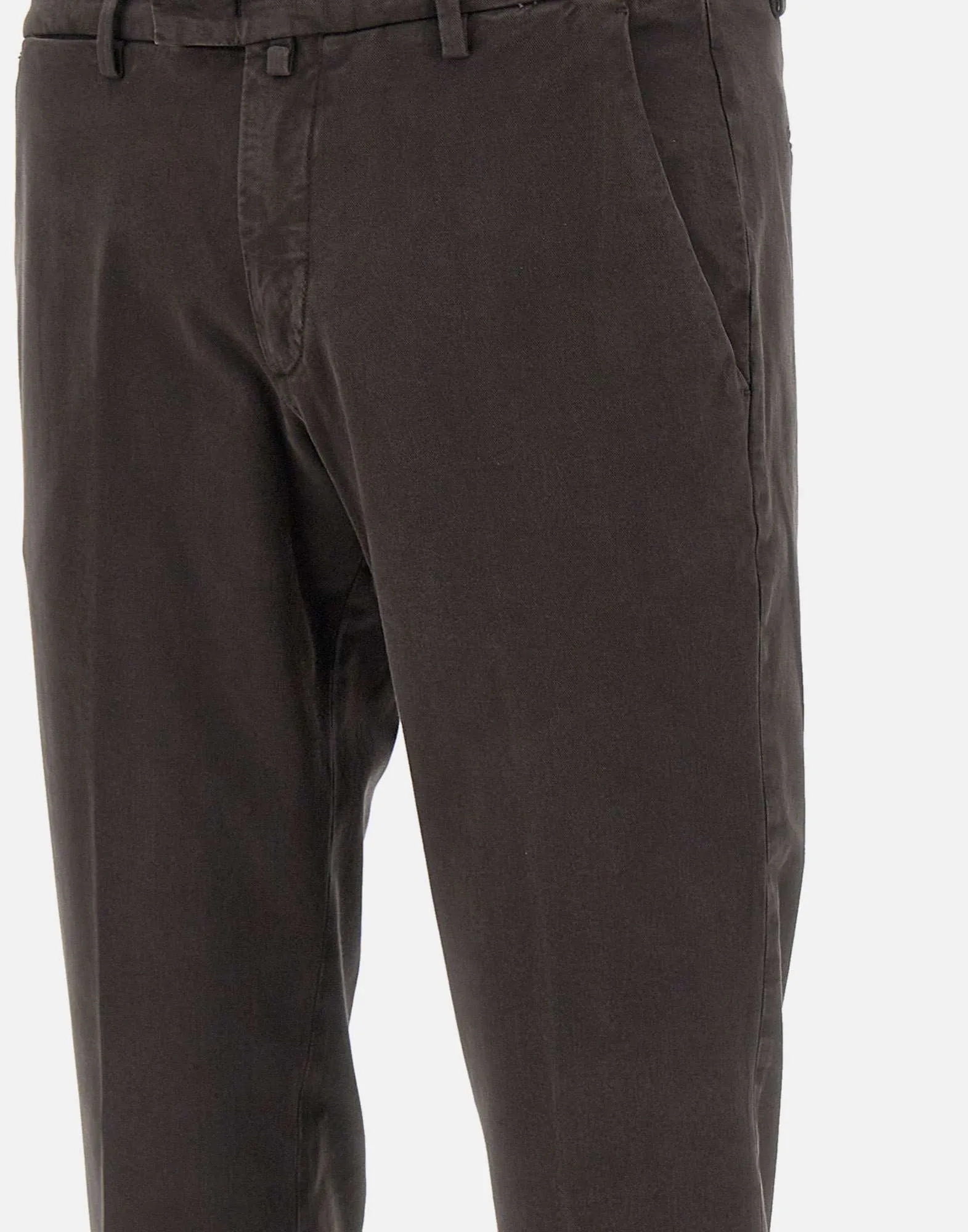 Bi-Stretch Cotton Dark Brown Pants