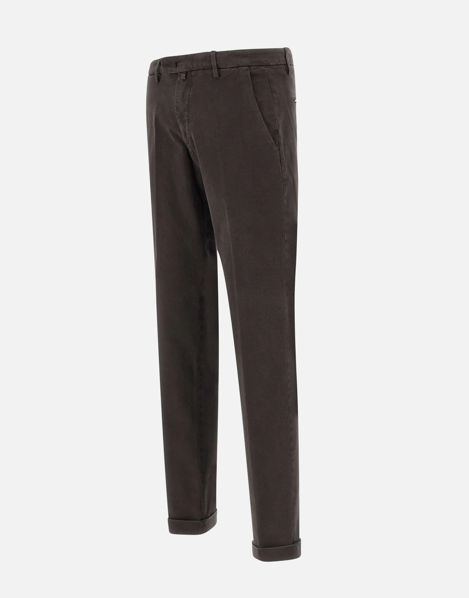 Bi-Stretch Cotton Dark Brown Pants