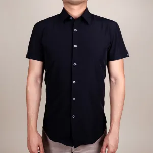 Black Button Up Short Sleeve Shirt | The Sesame