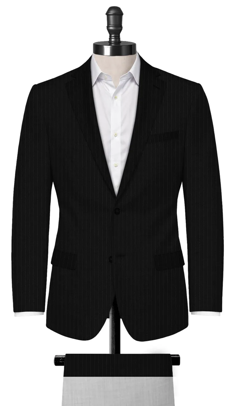 Black Pin Stripe Suit