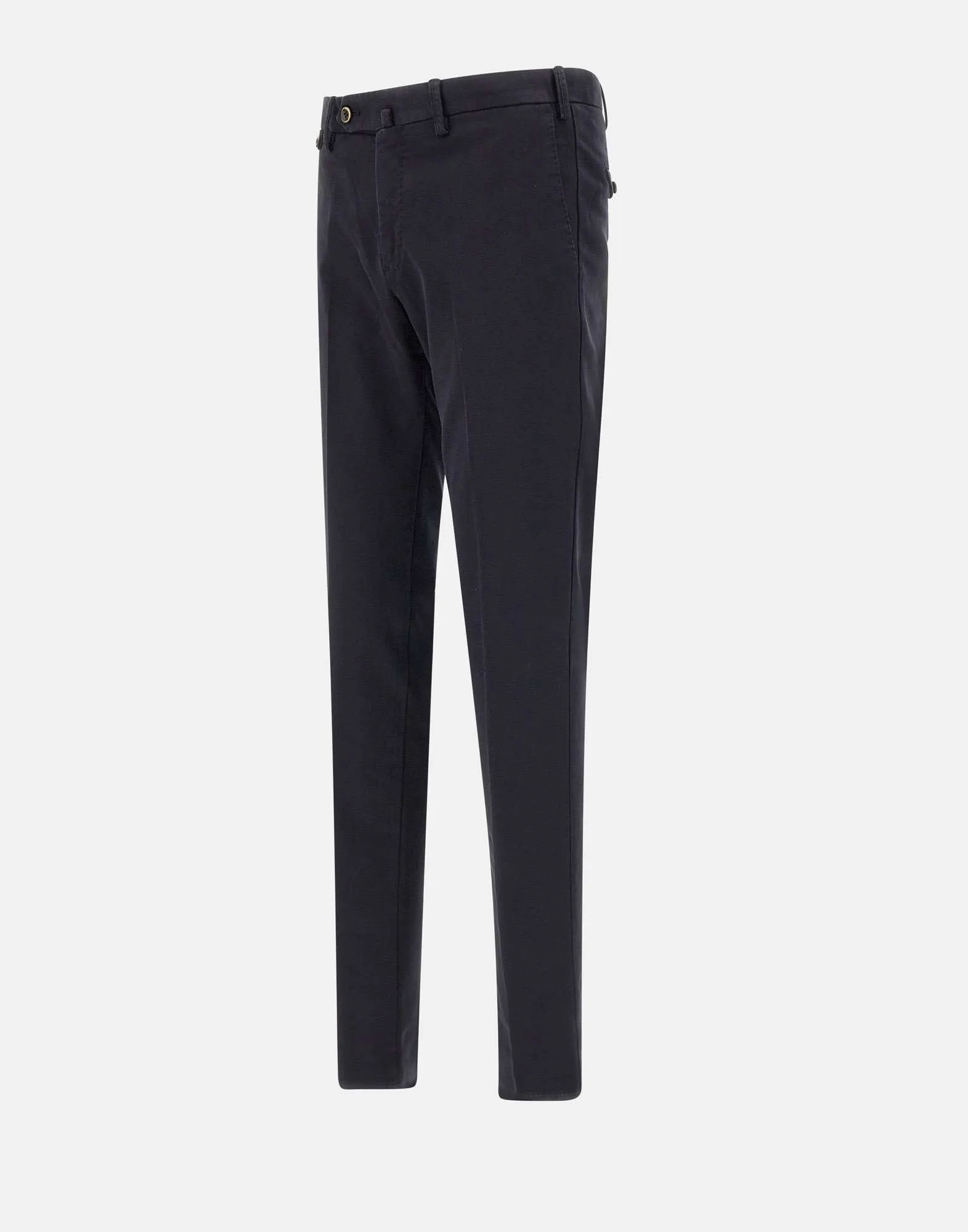 Blue Cotton Blend Trousers for Men