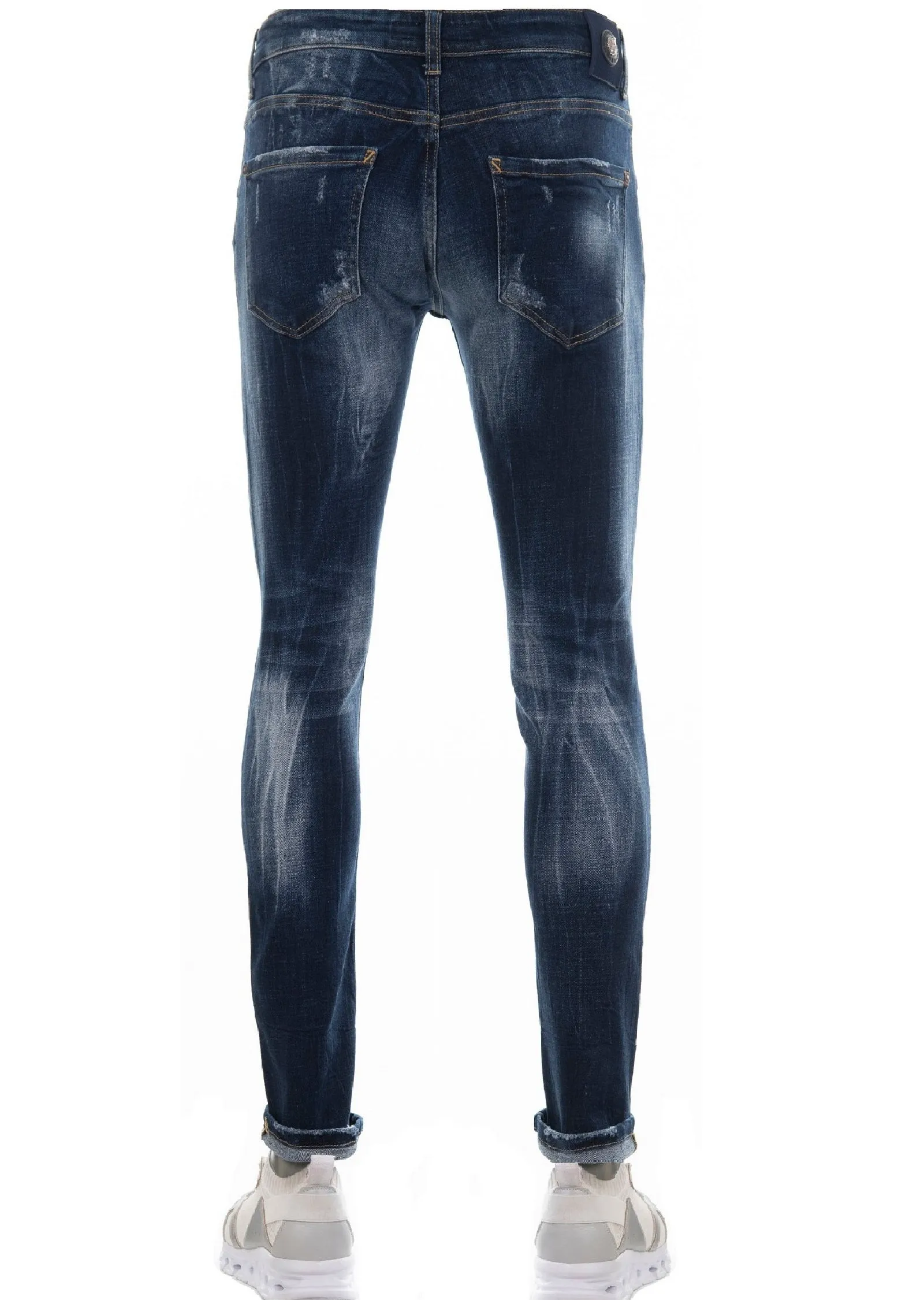 Blue "Rome" Paint-SplatterJeans