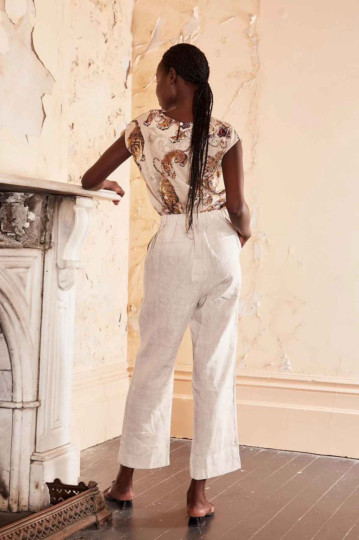 Boheme Trousers Natural in Luxe Linen