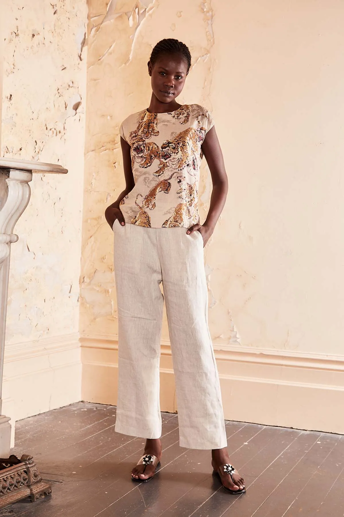 Boheme Trousers Natural in Luxe Linen