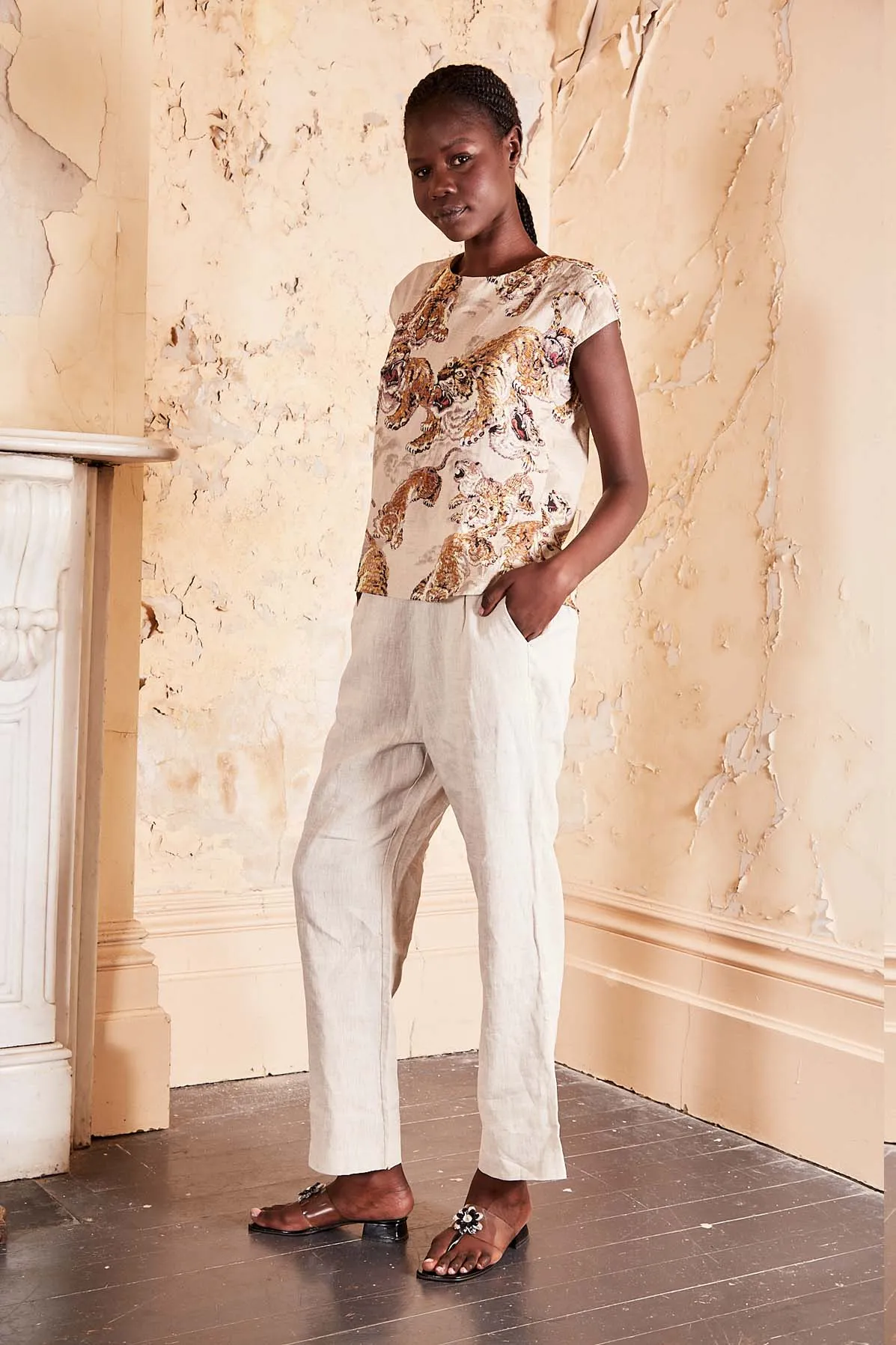 Boheme Trousers Natural in Luxe Linen