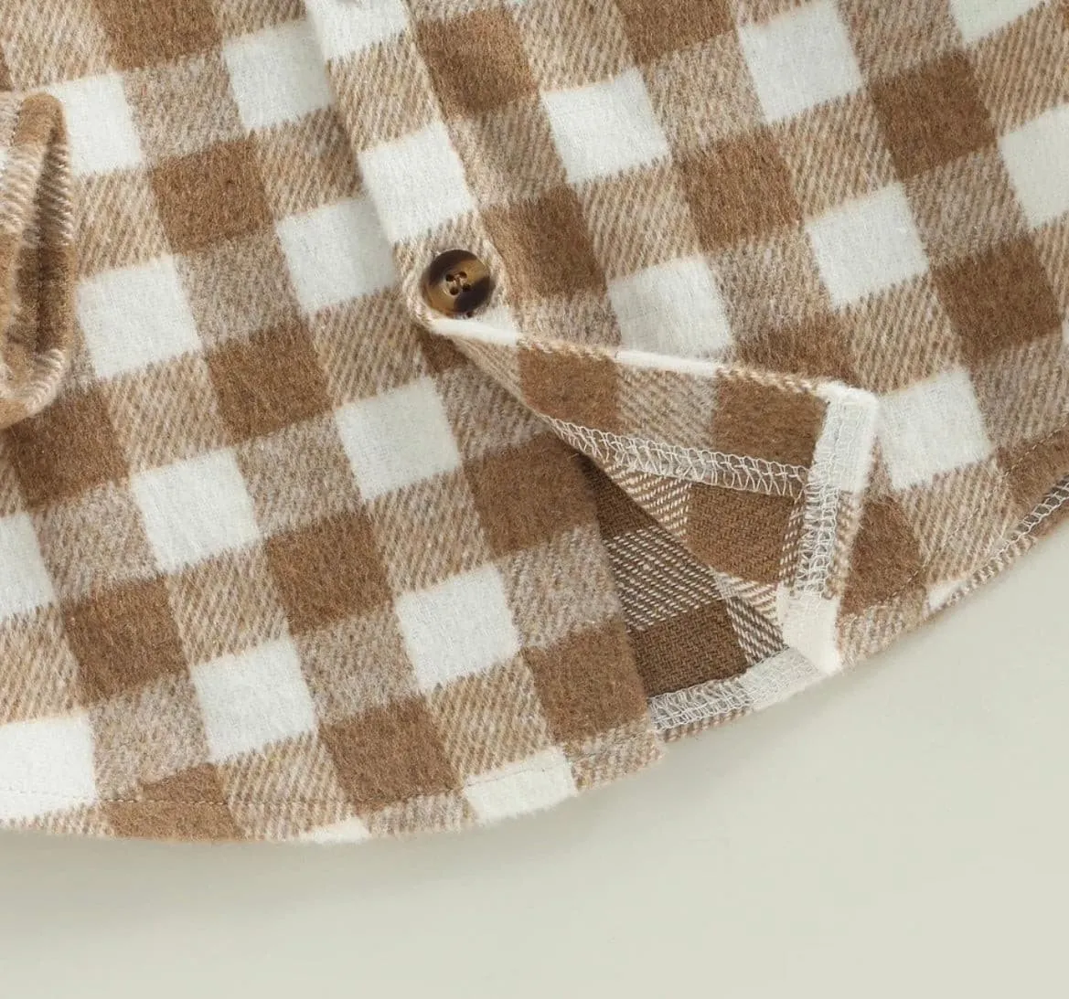 Boys Plaid Cotton Shirt - Grey & White Check