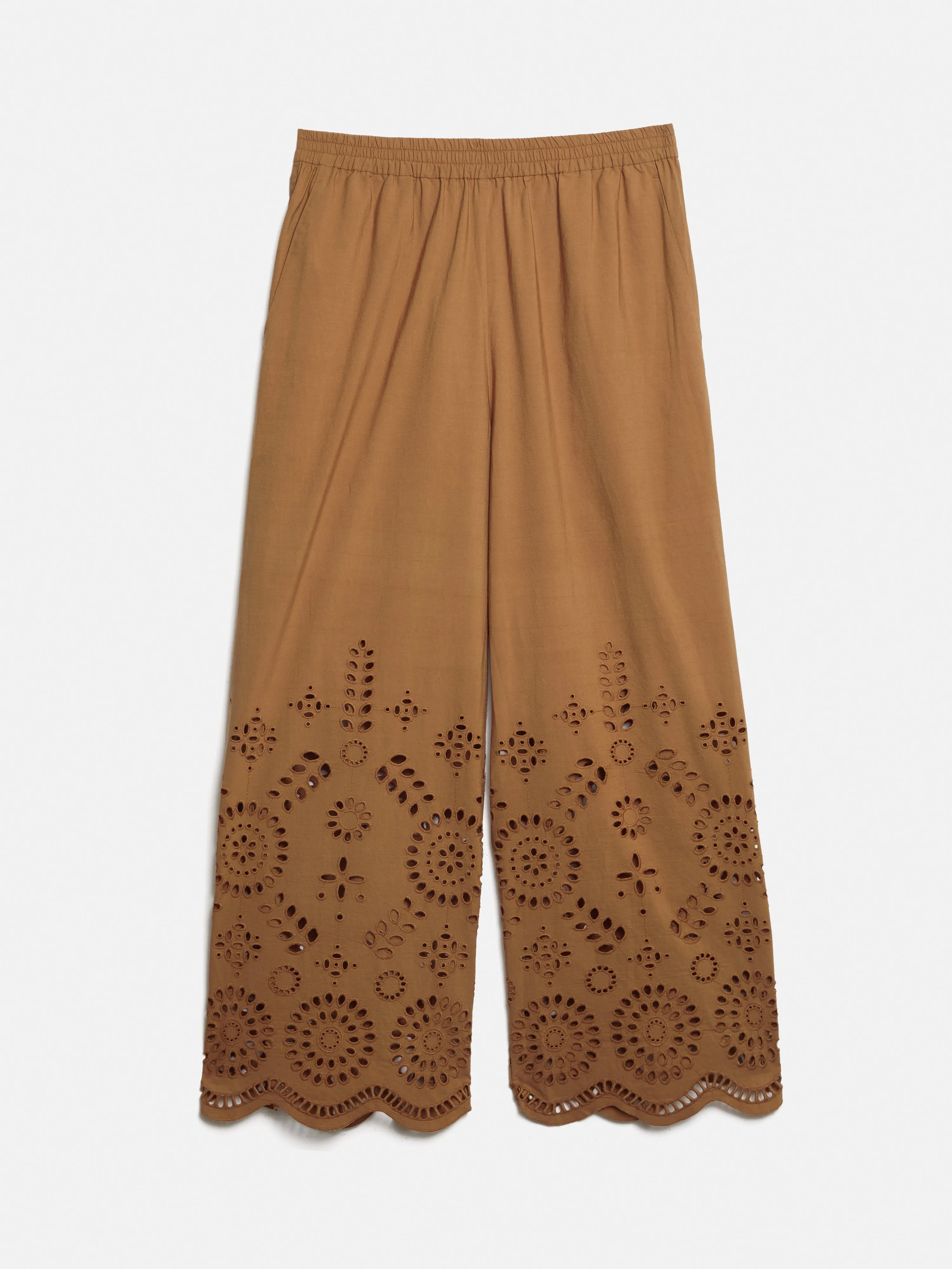 Broderie Trouser | Camel