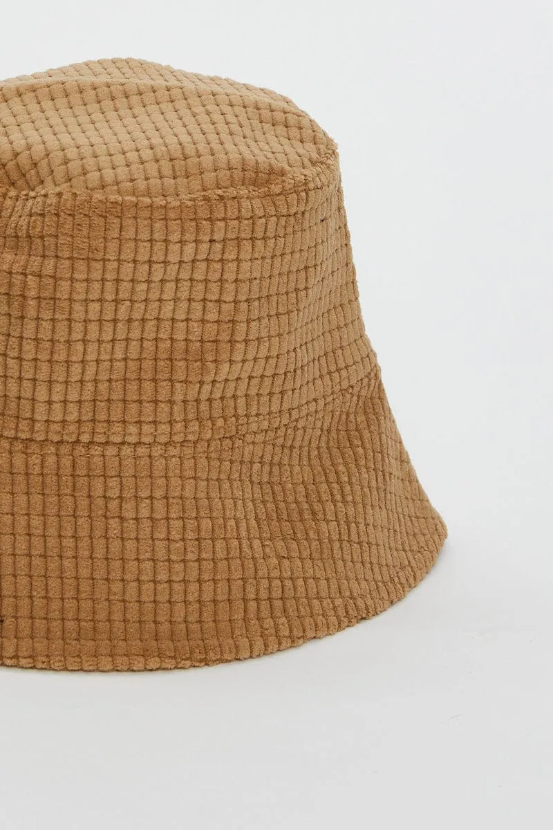 Brown Corduroy Bucket Hat