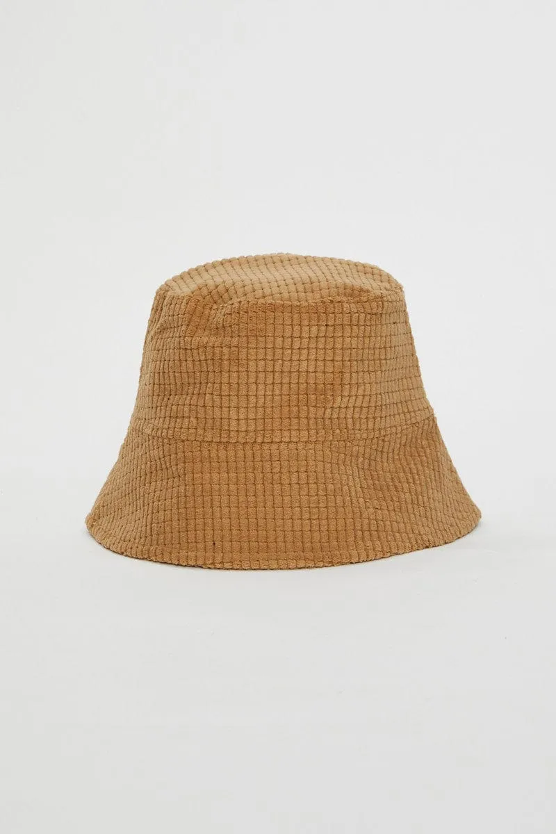 Brown Corduroy Bucket Hat