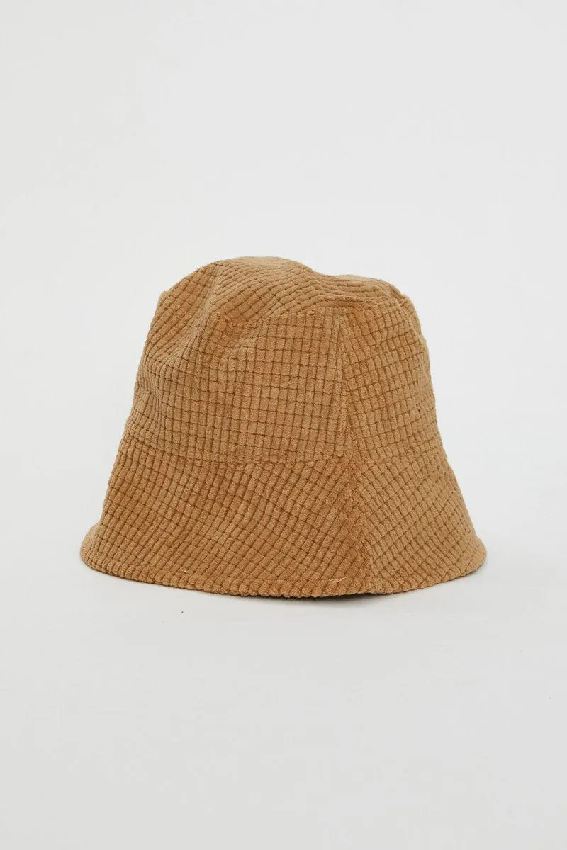 Brown Corduroy Bucket Hat