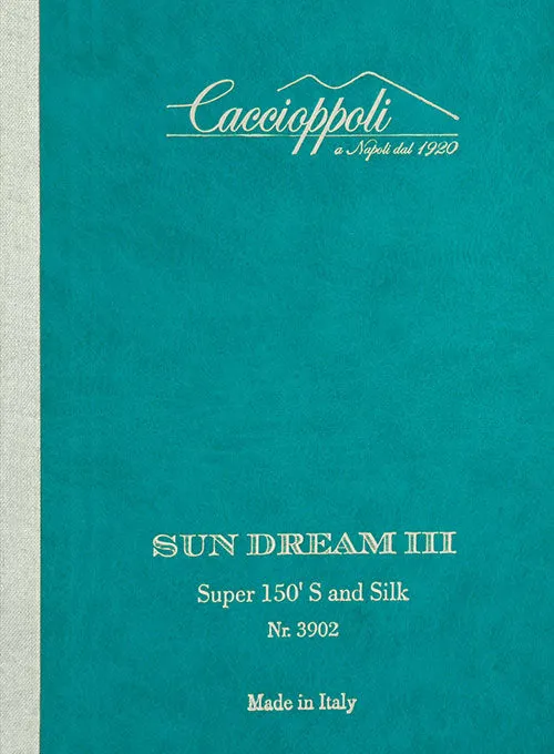 Caccioppoli Sun Dream Namuti Blue Wool Silk Suit