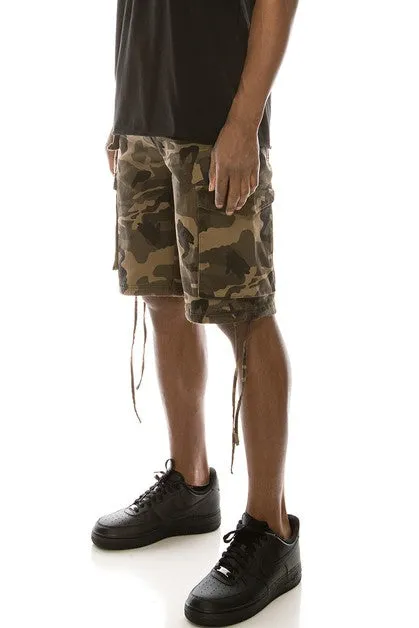 Camo Belted Cargo Shorts