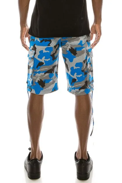 Camo Belted Cargo Shorts