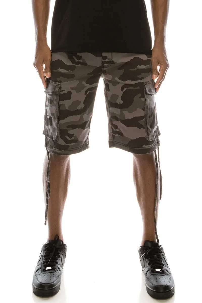 Camo Belted Cargo Shorts