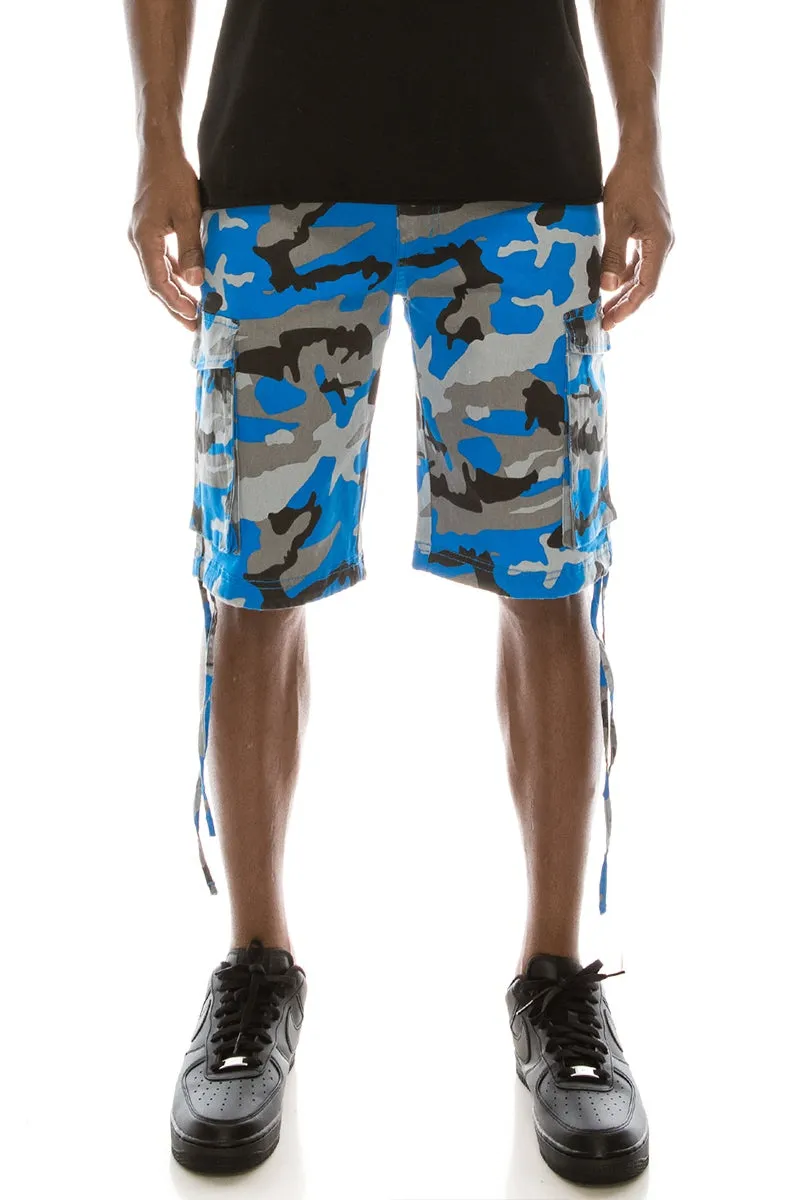 Camo Belted Cargo Shorts