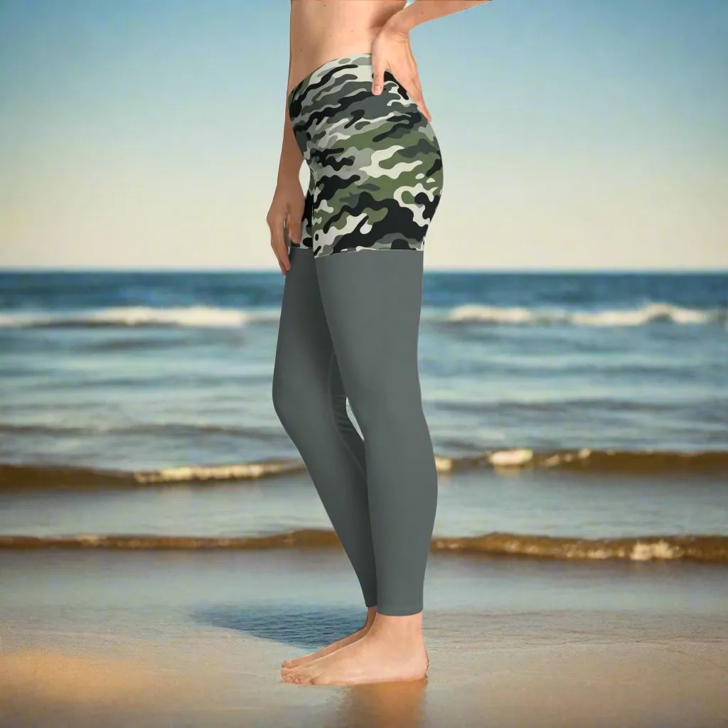 Camo Shorts / Leggings - 2 in 1 - Grey