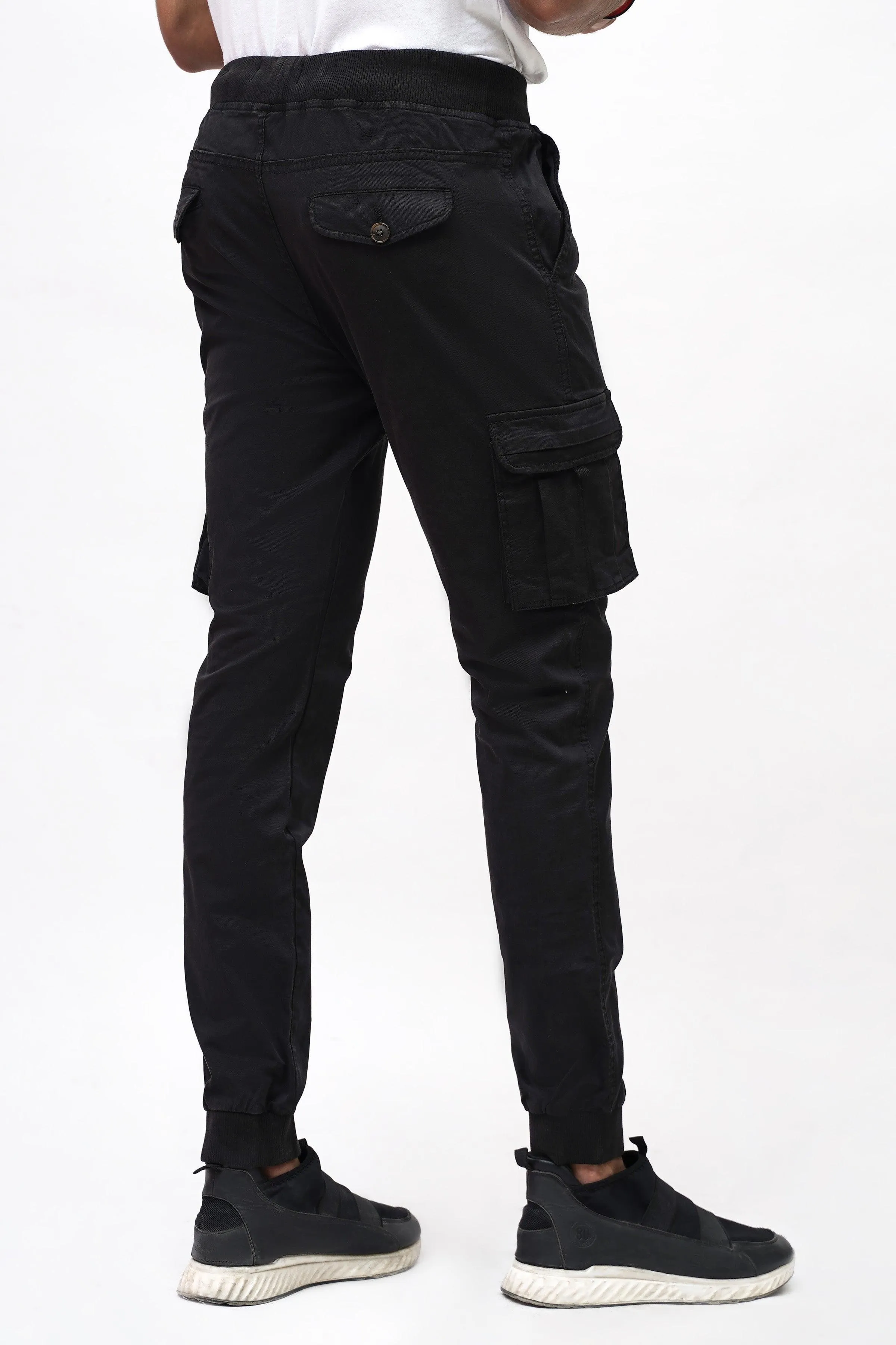 CARGO JOGGER SLIMFIT BLACK TROUSER