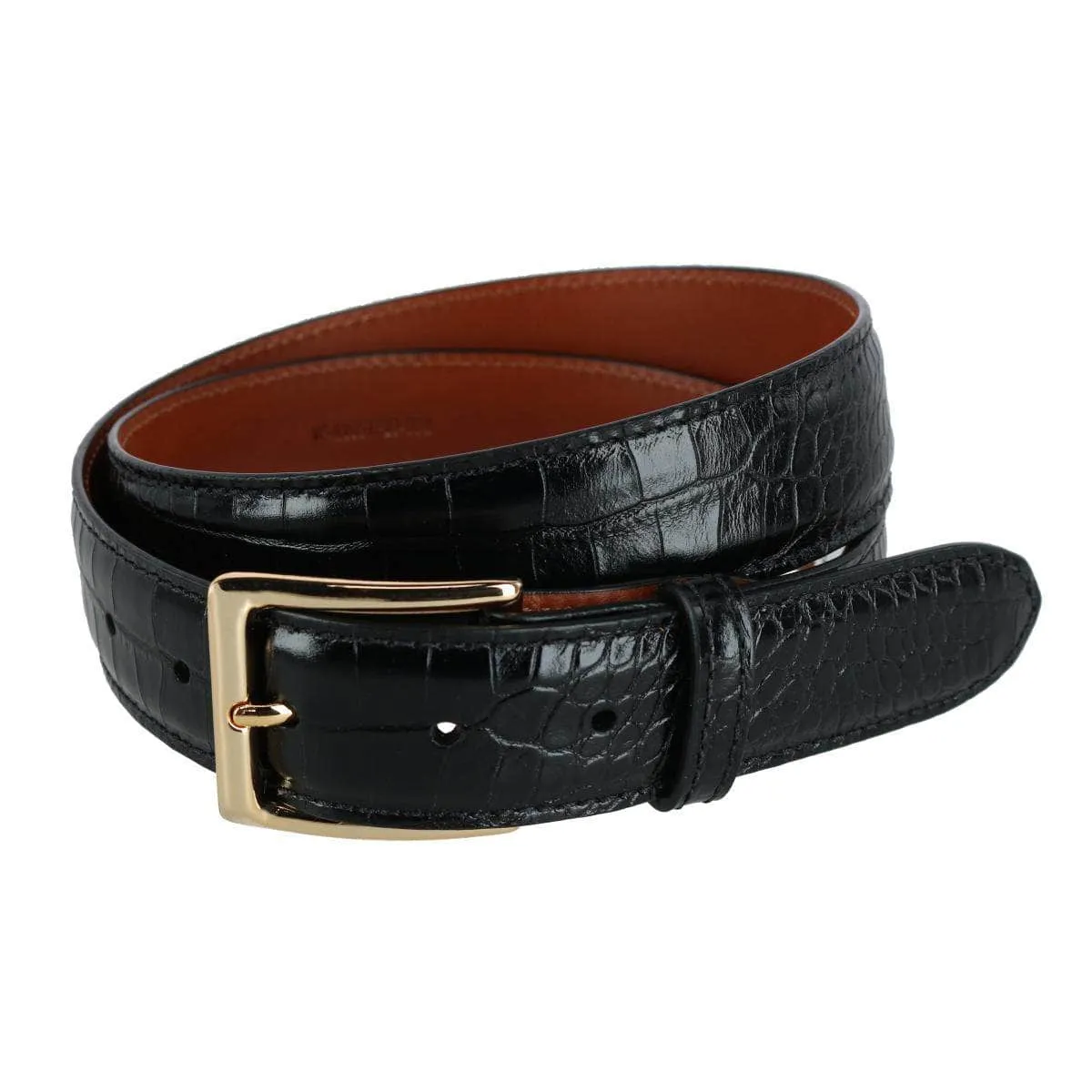 Chance 35mm Mock Mini-African Alligator Embossed Italian Leather Belt