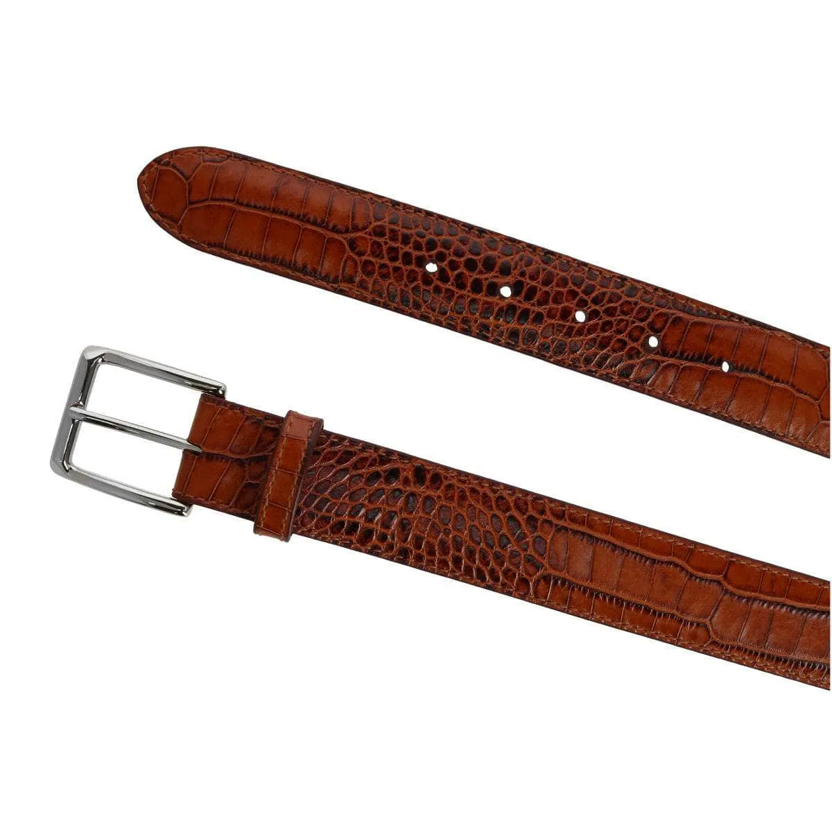 Chance 35mm Mock Mini-African Alligator Embossed Italian Leather Belt