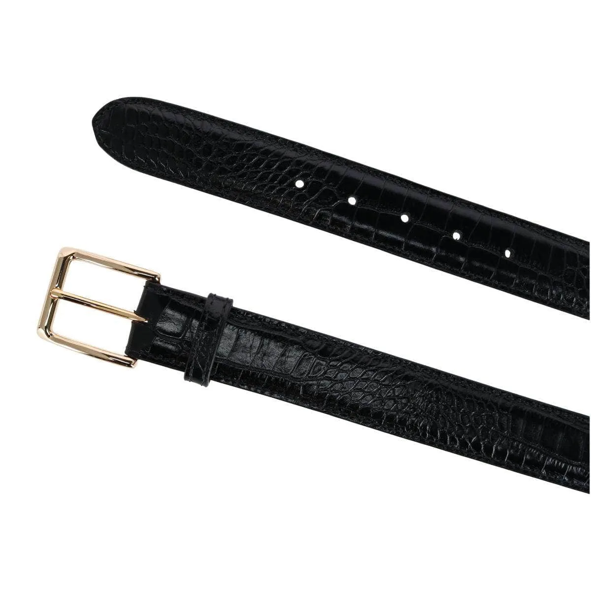 Chance 35mm Mock Mini-African Alligator Embossed Italian Leather Belt