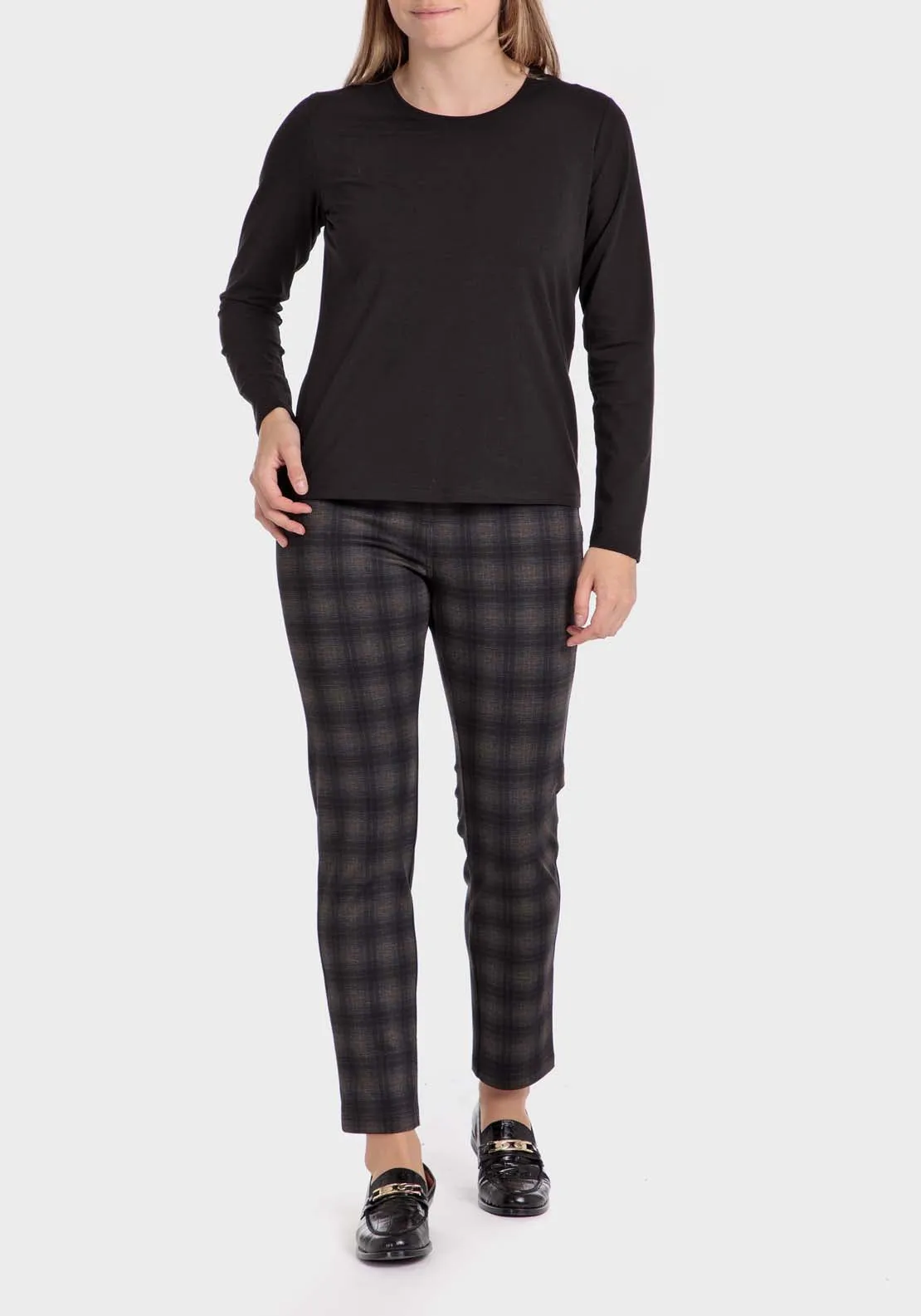 Checked Trousers - Black