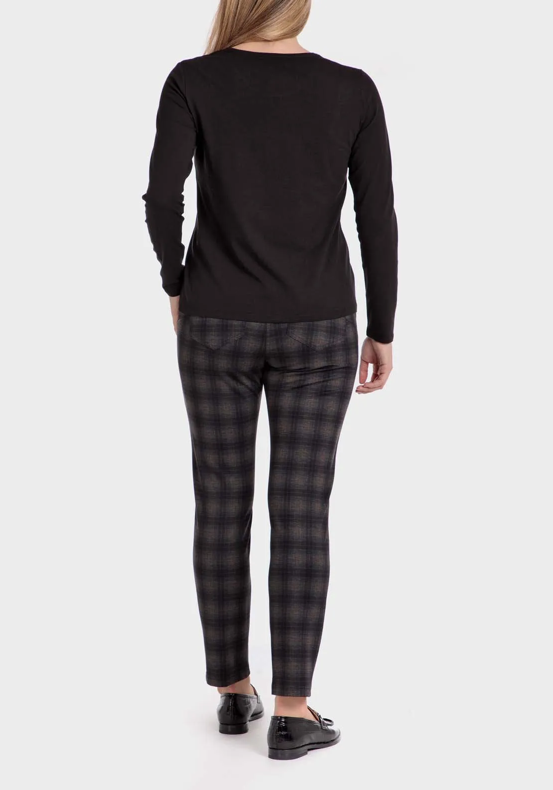 Checked Trousers - Black