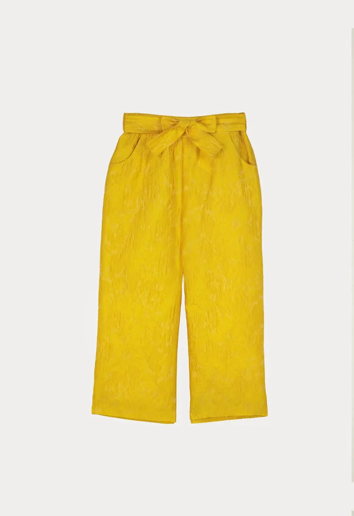 Choice High Waist Belted Trouser Yellow