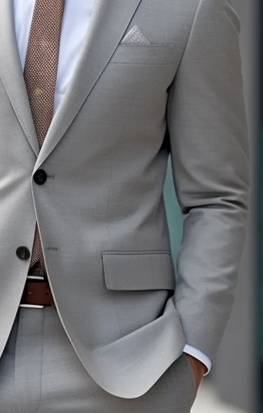 Classic Men's Light Grey Two Piece Suit