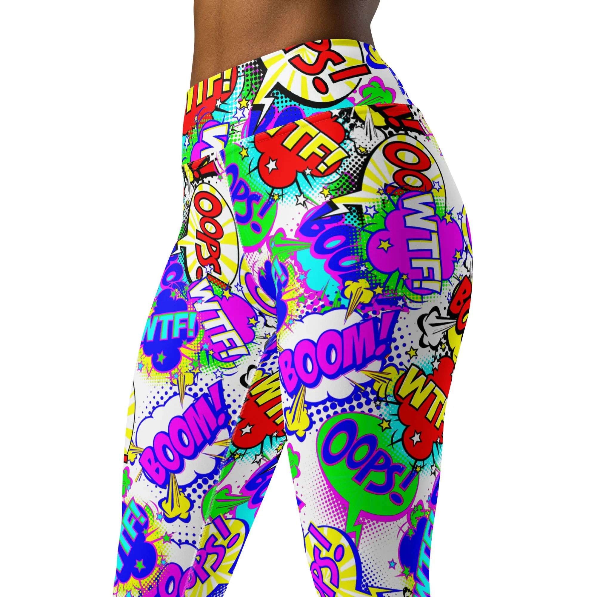 Colorful Cartoon Yoga Leggings Soft, Stretchy & Comfortable, lioness-love