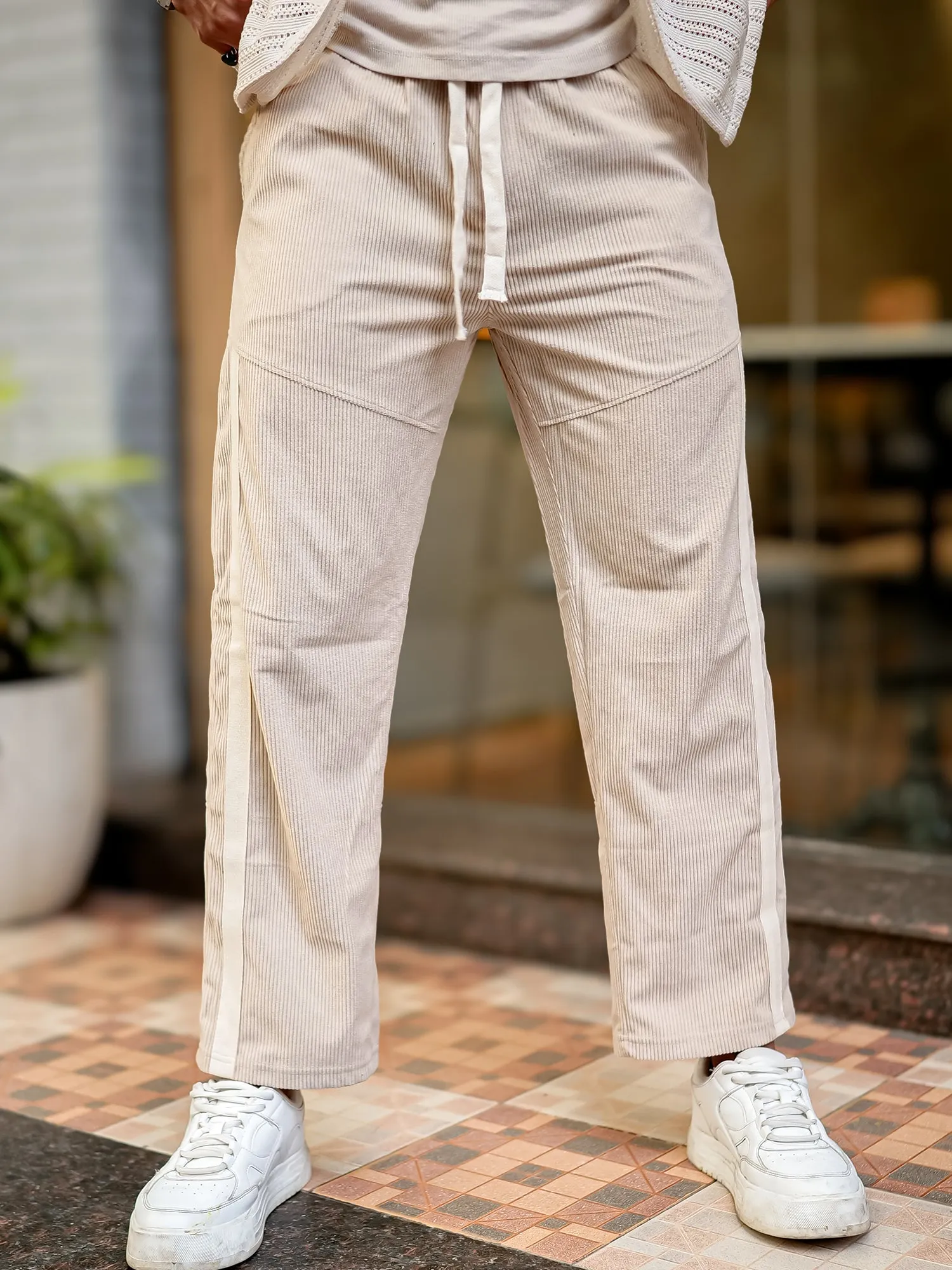 Corduroy Beige Pants