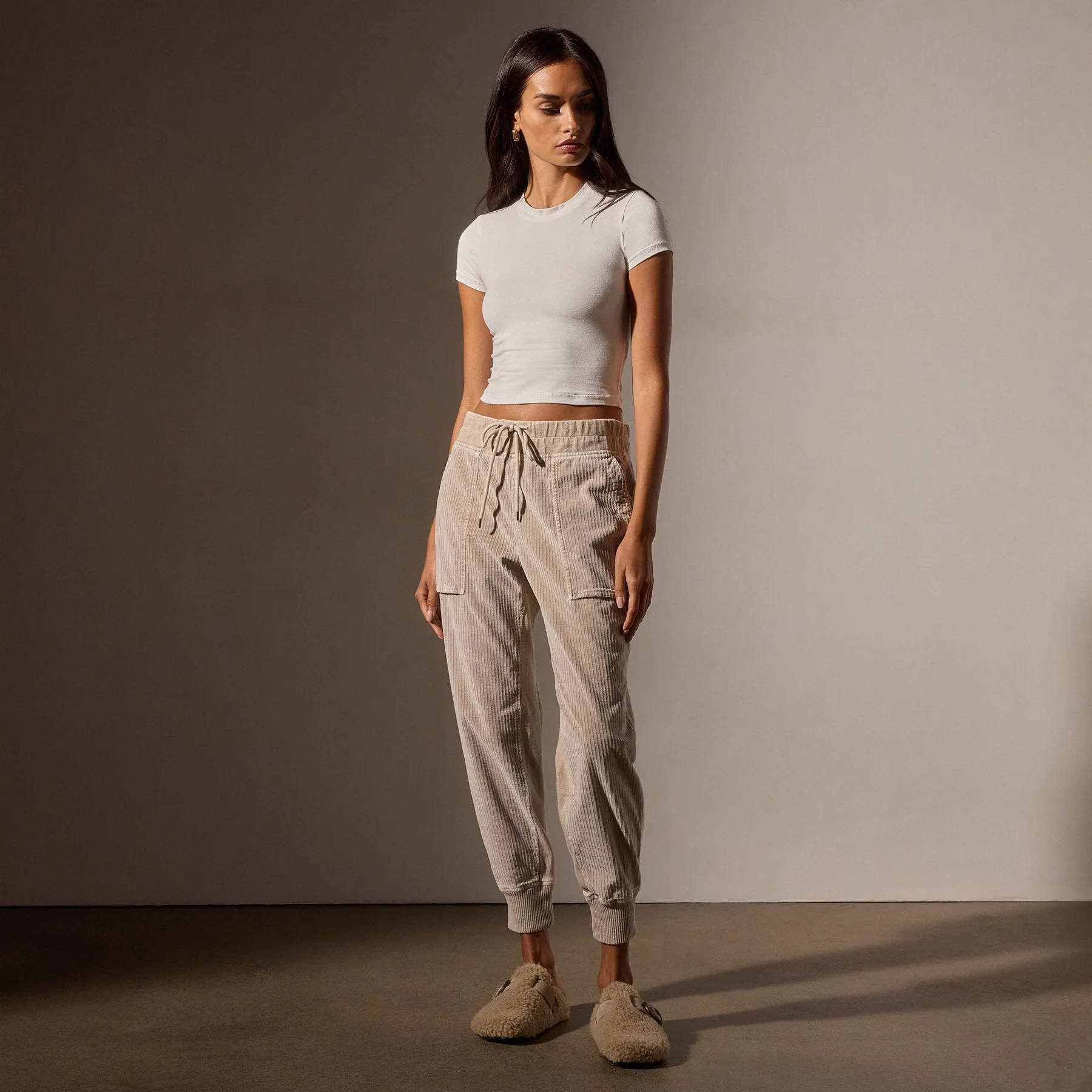 Corduroy Mixed Media Pant - Faint Pigment