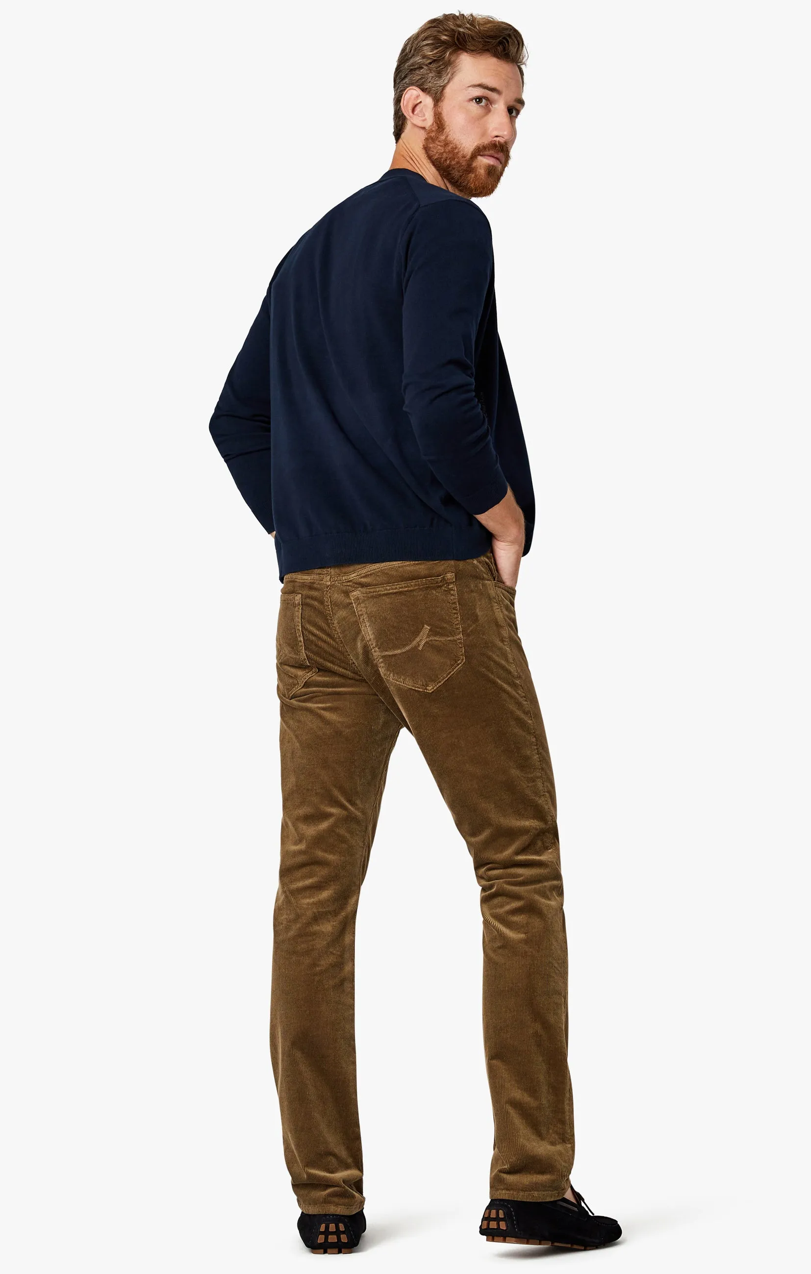 Courage Straight Leg Pants In Tobacco Cord