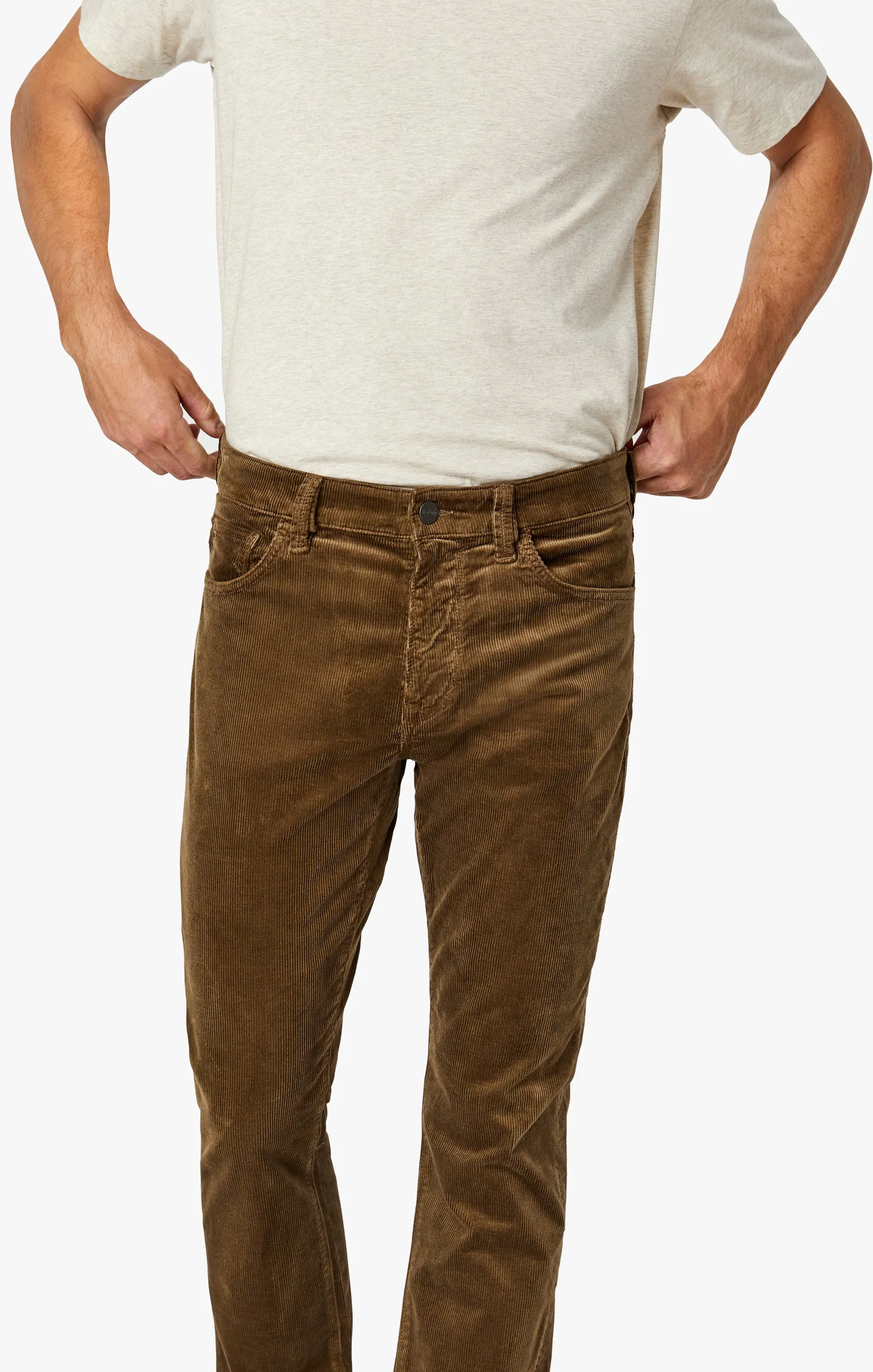 Courage Straight Leg Pants In Tobacco Cord