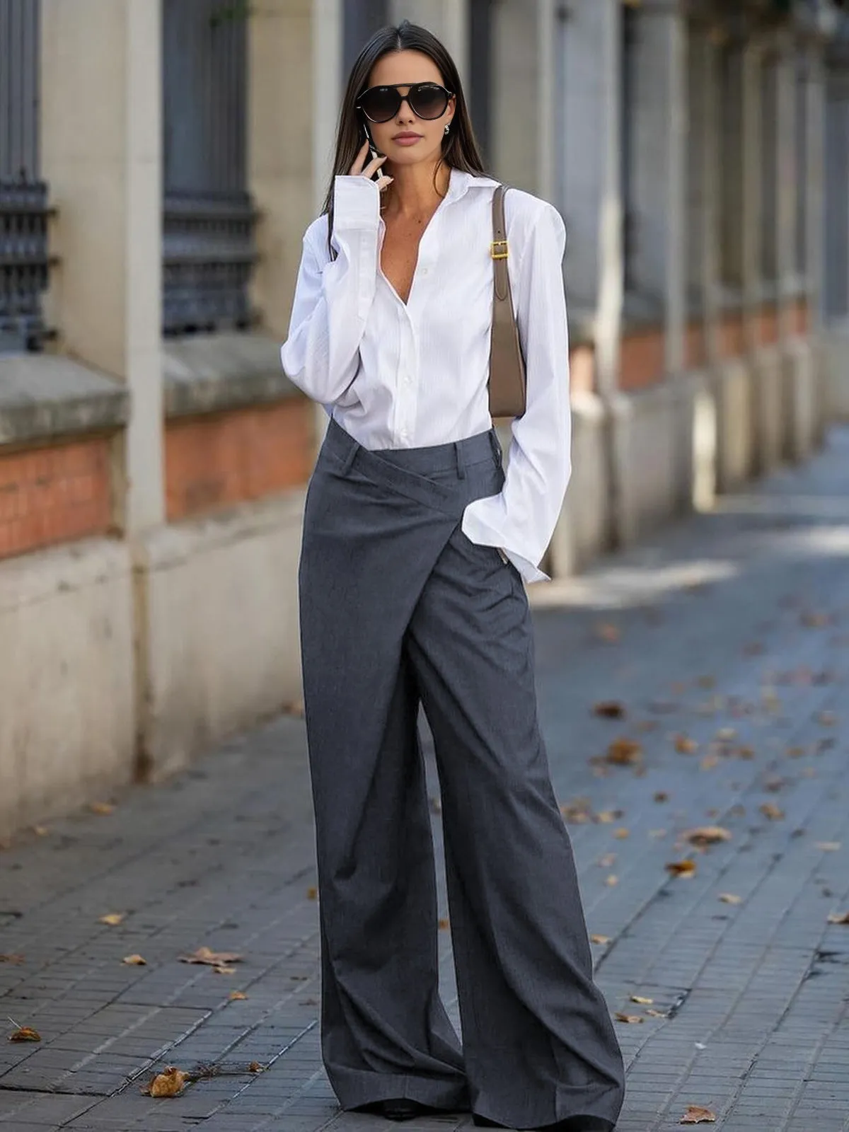 Criss Cross Graceful Wide Leg Pants