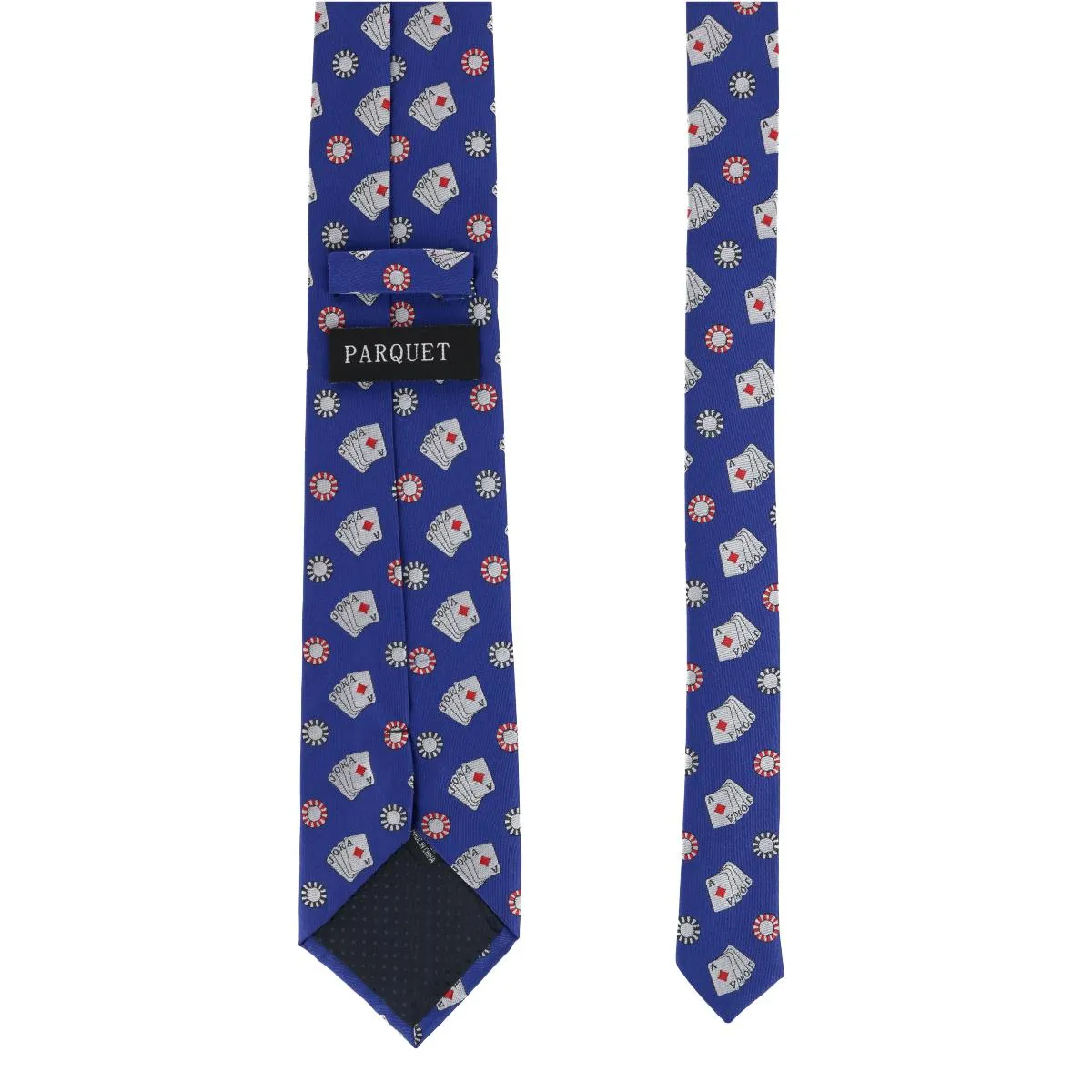 CTM® Men's Poker Chips and Cards Tie