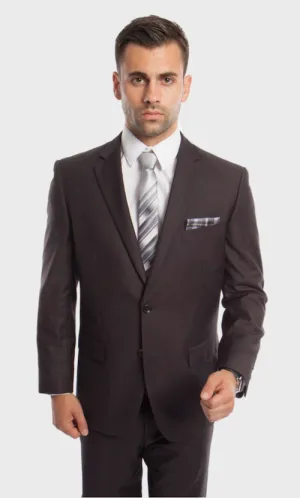 Dark Grey 2 Button Twill Modern Fit Suit