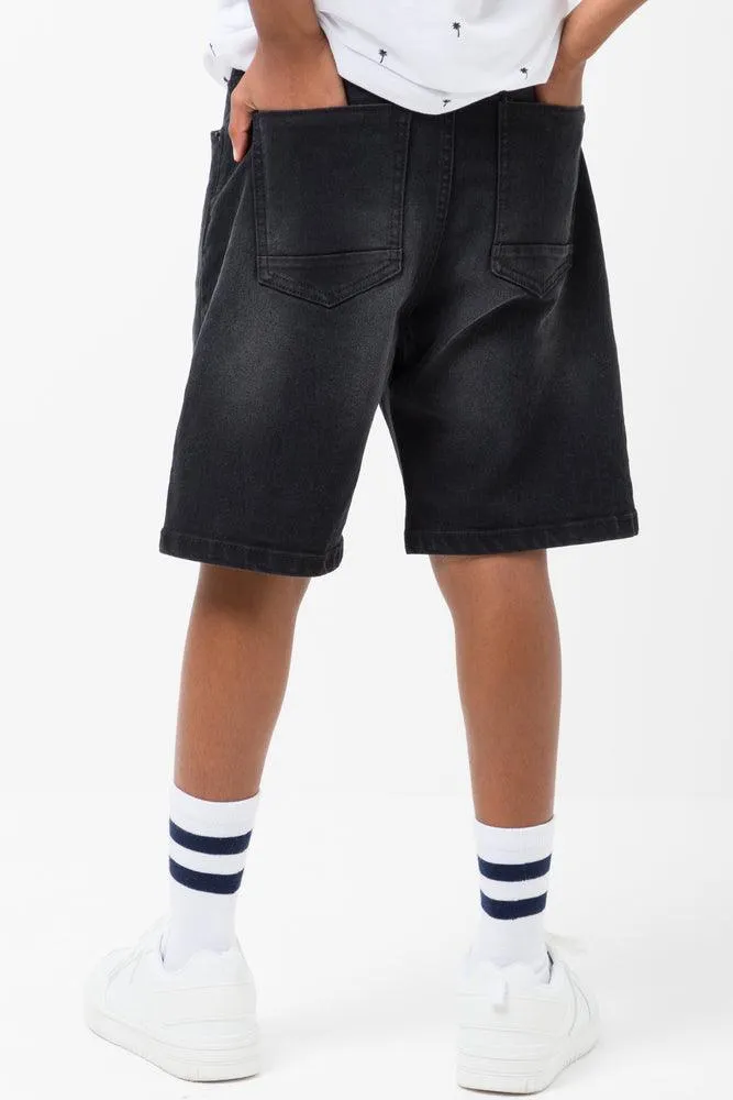 Denim Short Entry Black