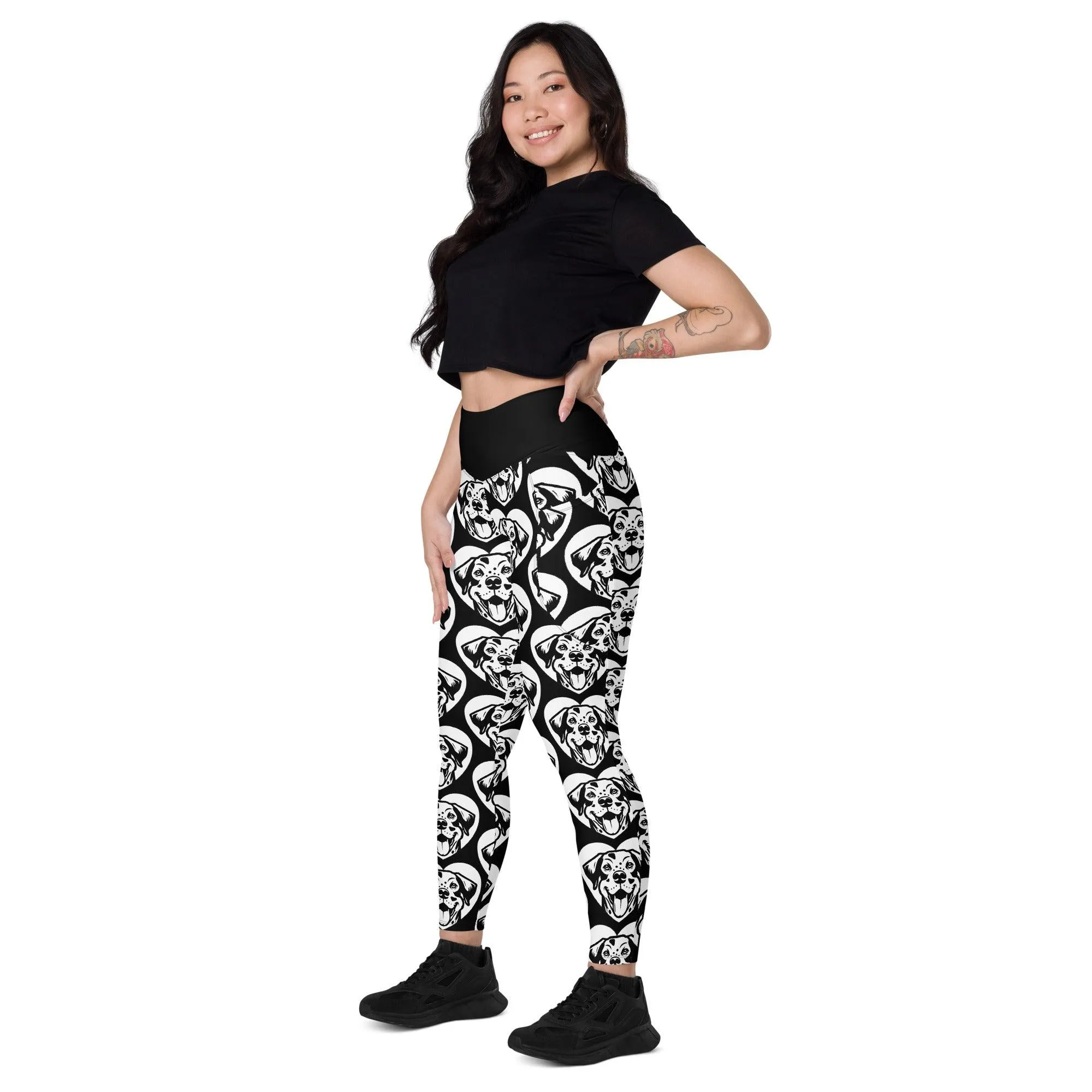 DOG BREED LEGGINGS with pockets - CATAHOULA LEOPARD DOG - HERTTAHOUND