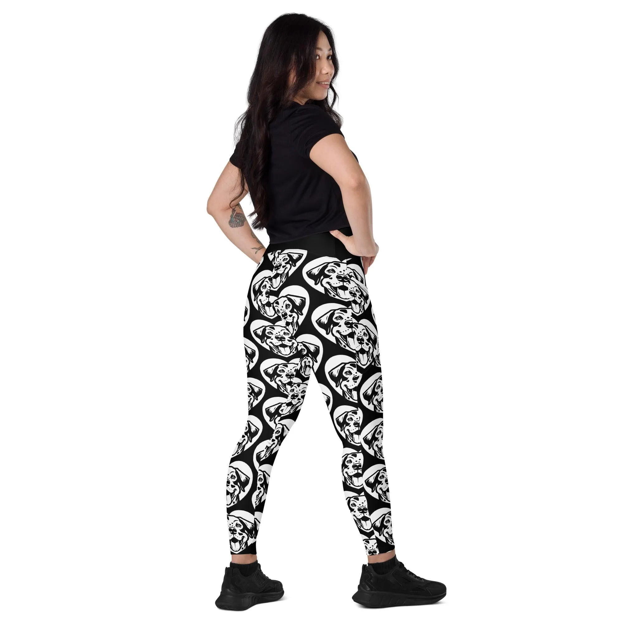 DOG BREED LEGGINGS with pockets - CATAHOULA LEOPARD DOG - HERTTAHOUND