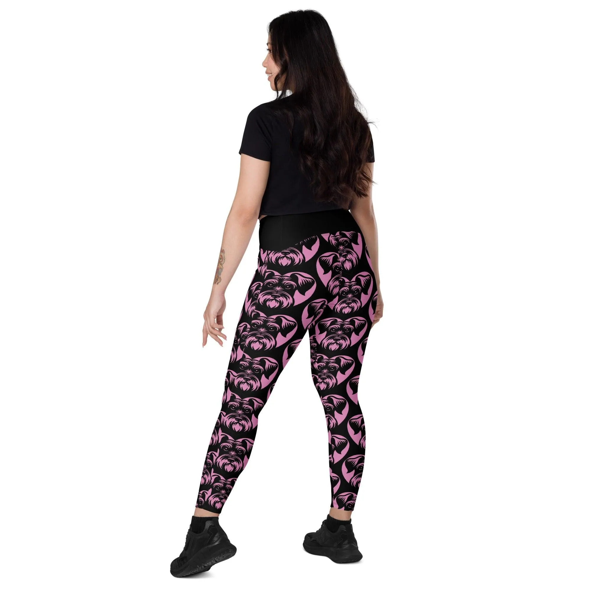 DOG BREED LEGGINGS with pockets - CESKY TERRIER - HERTTAHOUND - pink