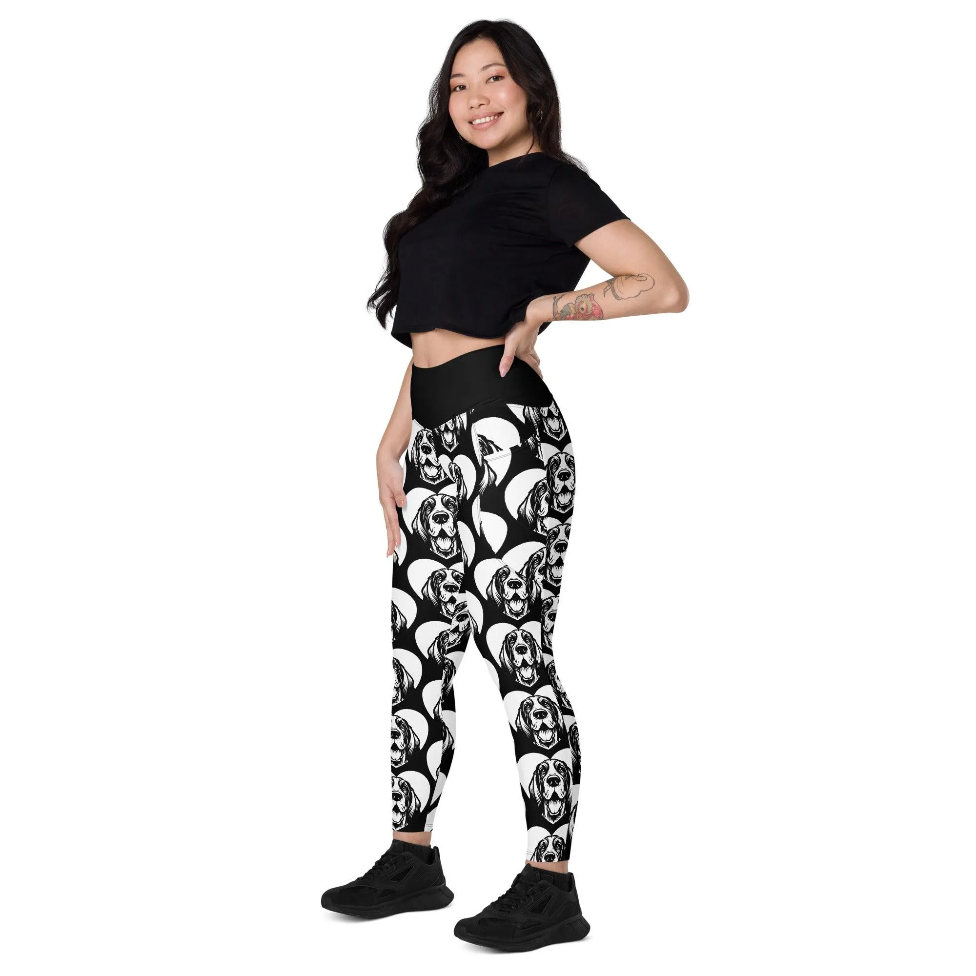 DOG BREED LEGGINGS with pockets - GRAND BASSET GRIFFON VENDÉEN - HERTTAHOUND